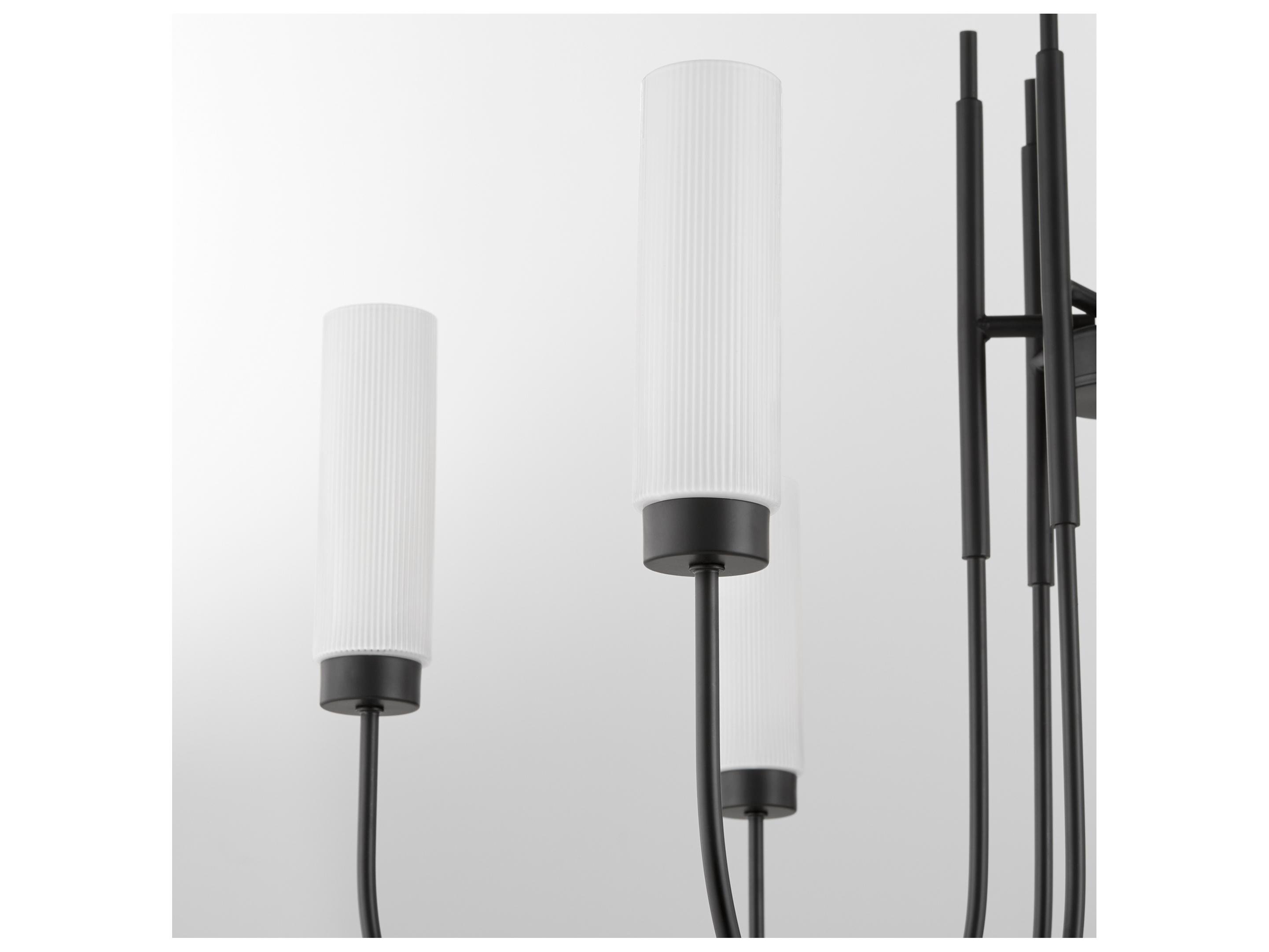 Quorum Jerome 6-Light Matte Black Candelabra Chandelier