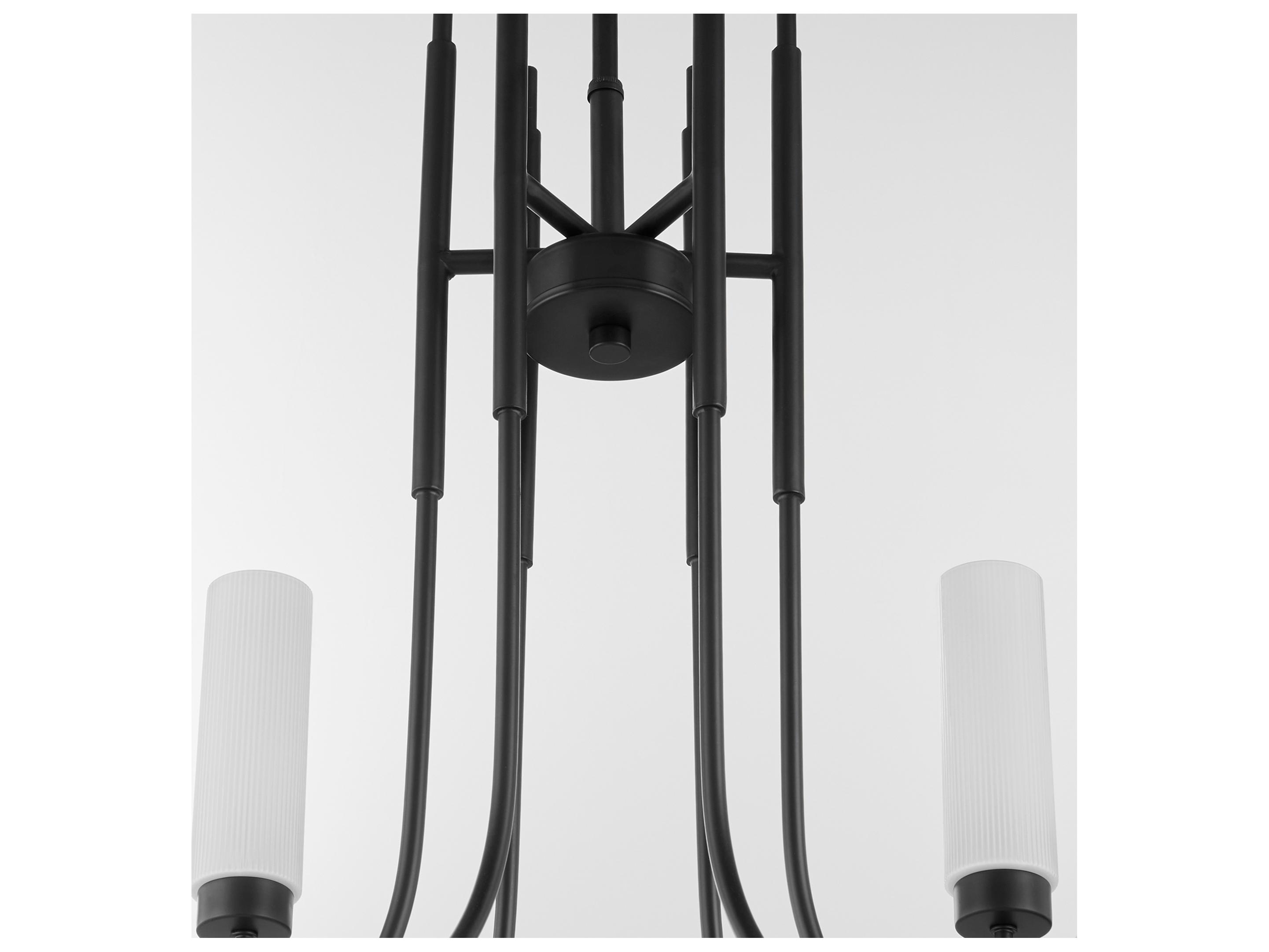 Quorum Jerome 6-Light Matte Black Candelabra Chandelier