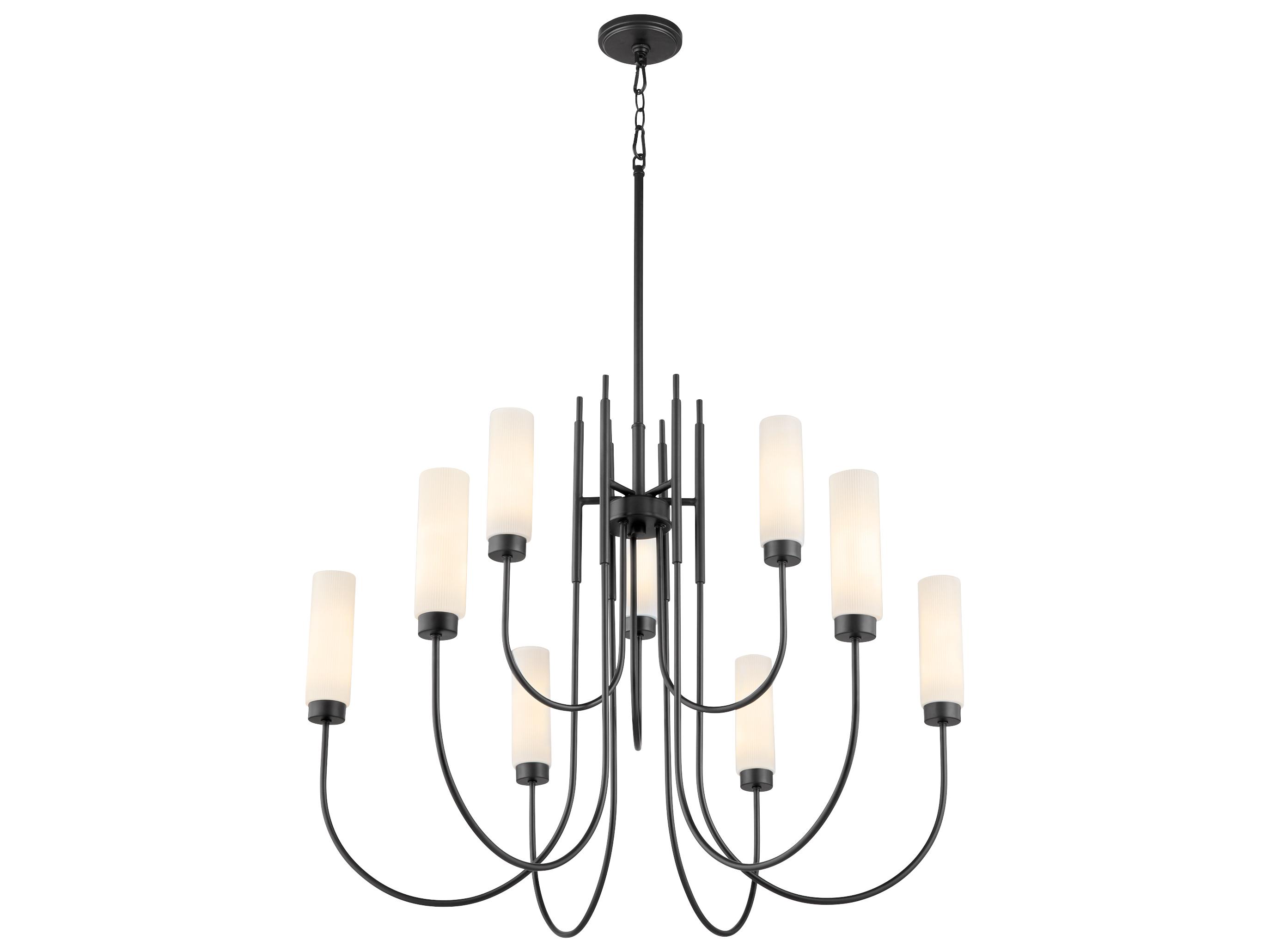 Quorum Jerome 9-Light Matte Black Candelabra Chandelier