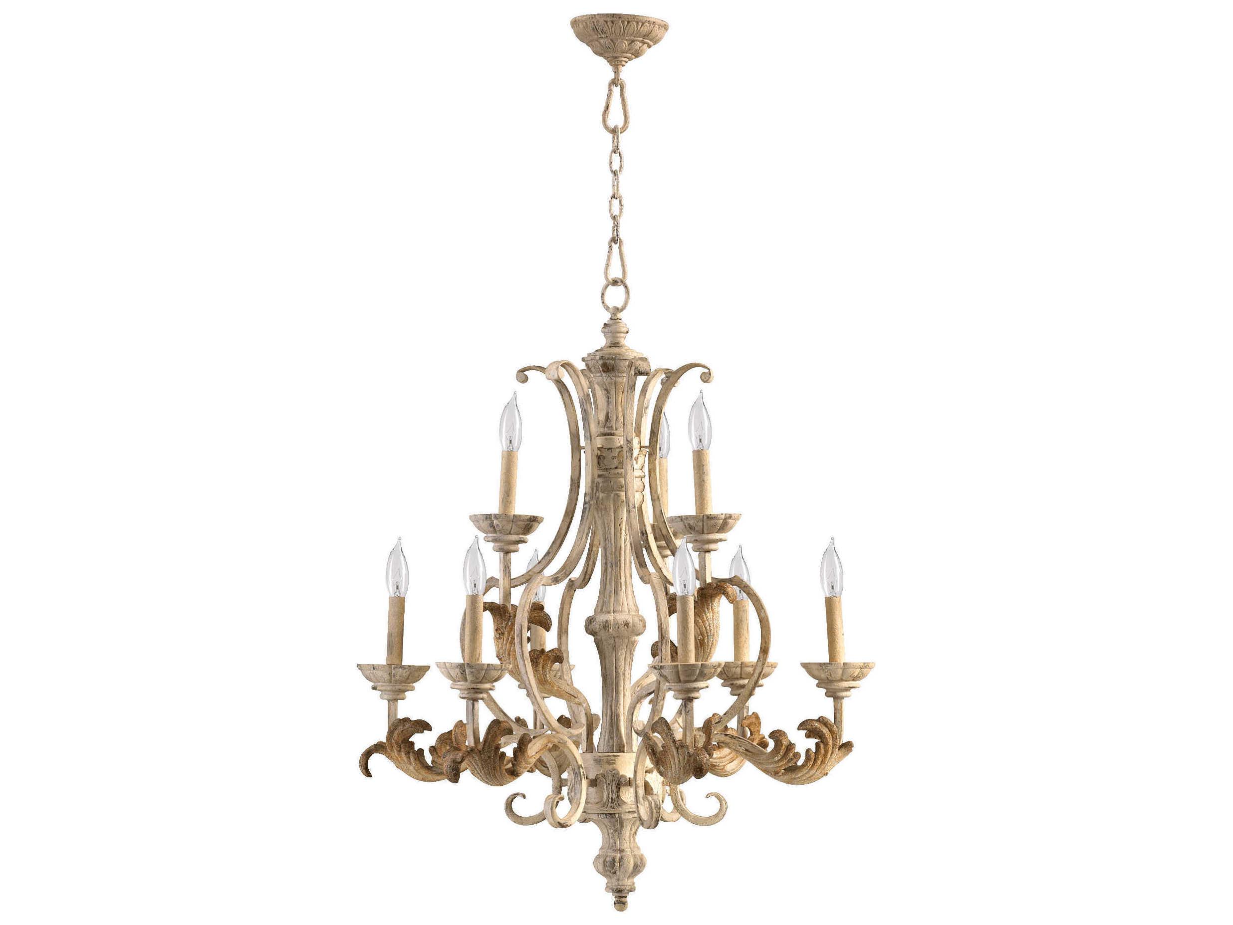 Quorum Florence 9-Light Persian White Tiered Chandelier