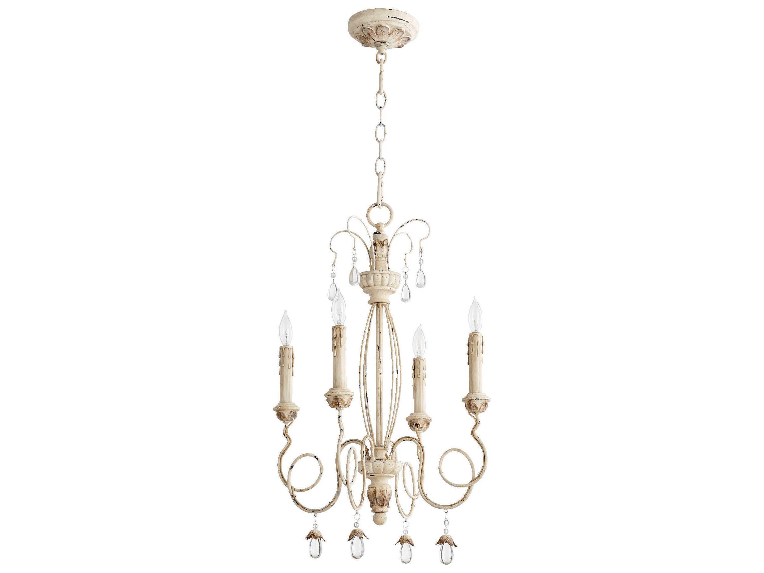 Quorum Venice 4-Light Persian White Crystal Candelabra Chandelier