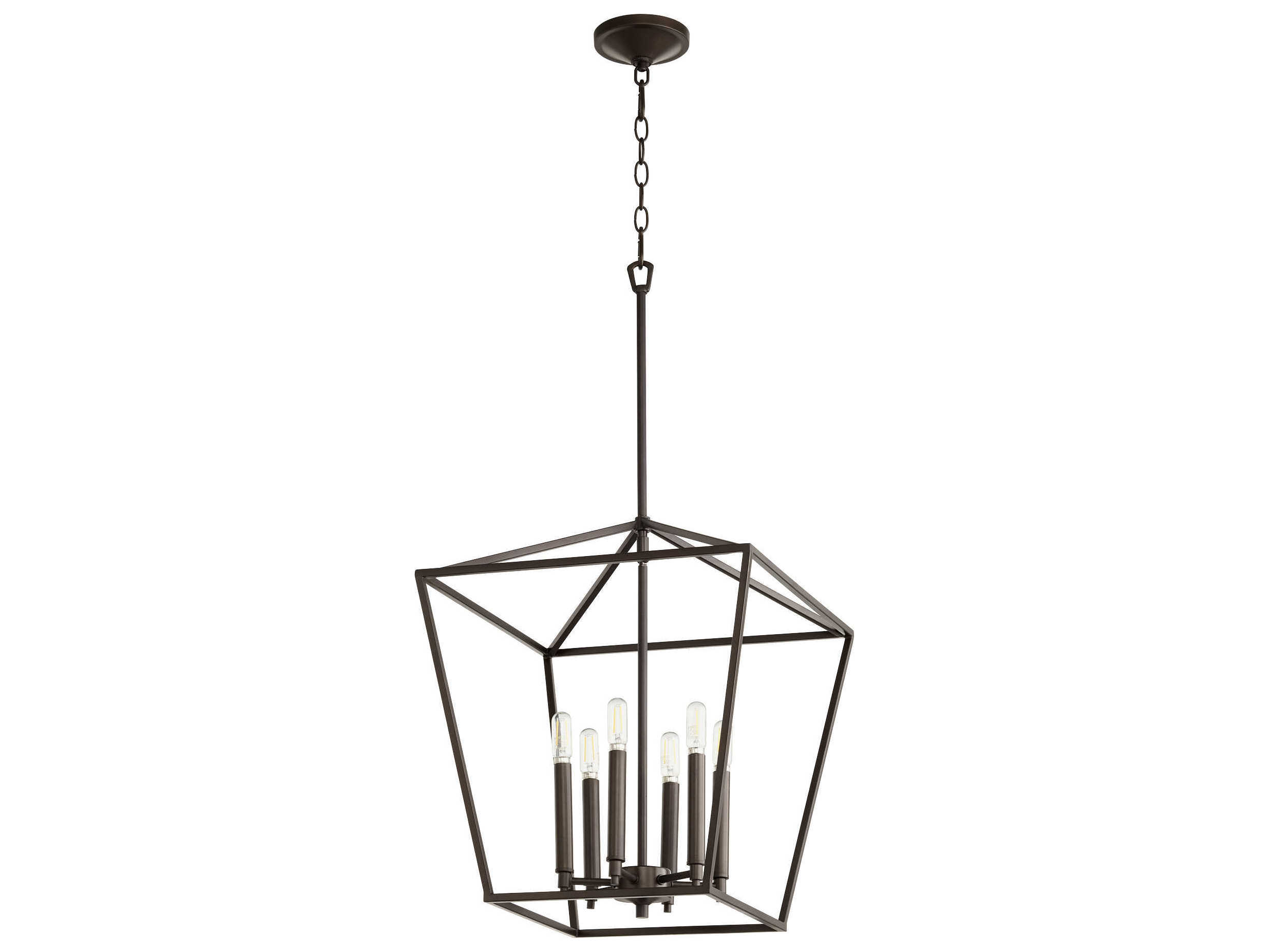Quorum Gabriel 6-Light Oiled Bronze Candelabra Chandelier