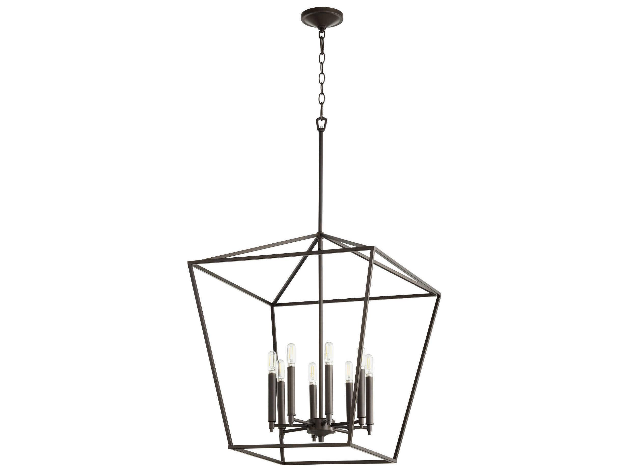Quorum Gabriel 8-Light Oiled Bronze Candelabra Chandelier