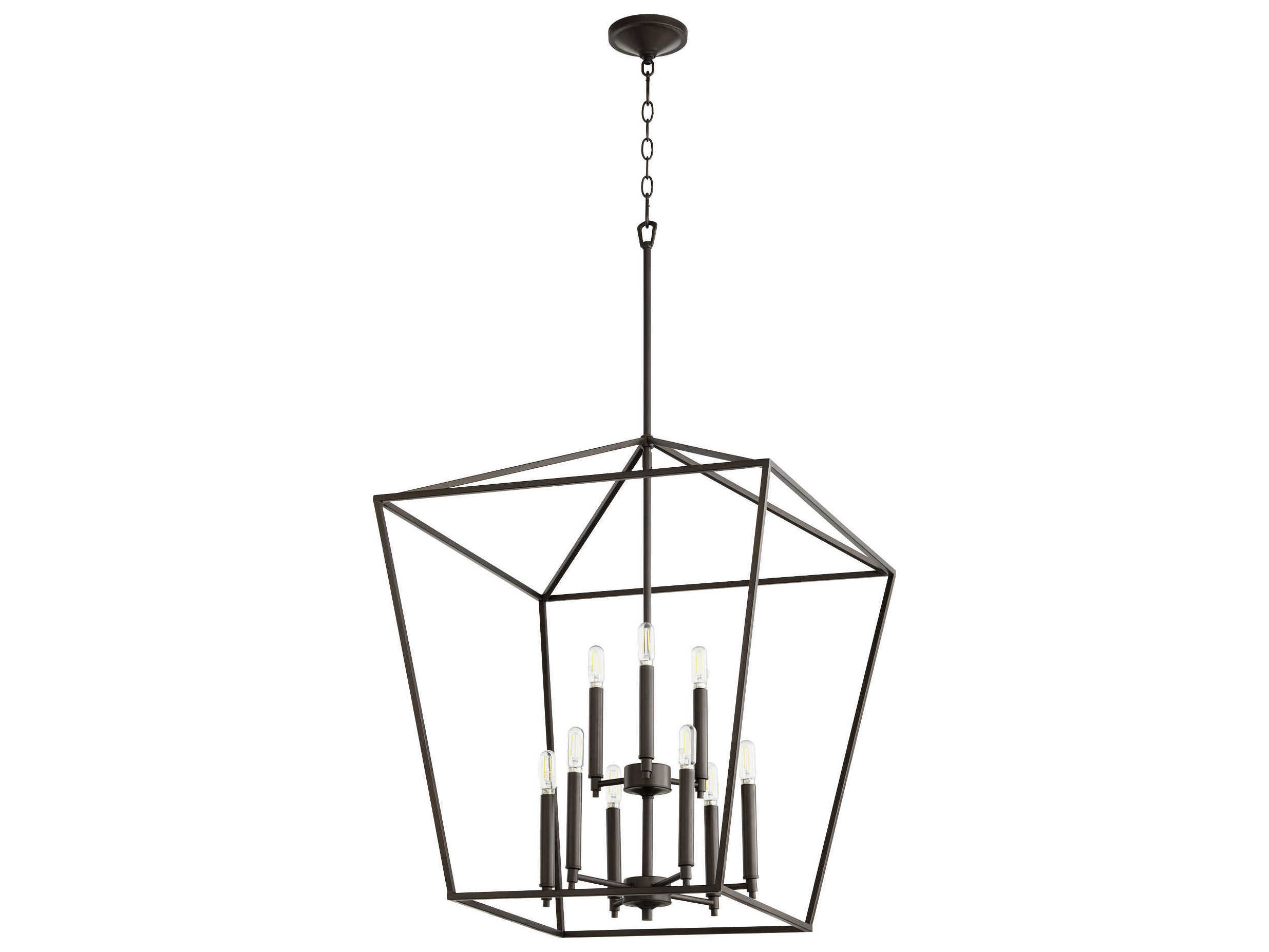 Quorum Gabriel 9-Light Oiled Bronze Candelabra Tiered Chandelier
