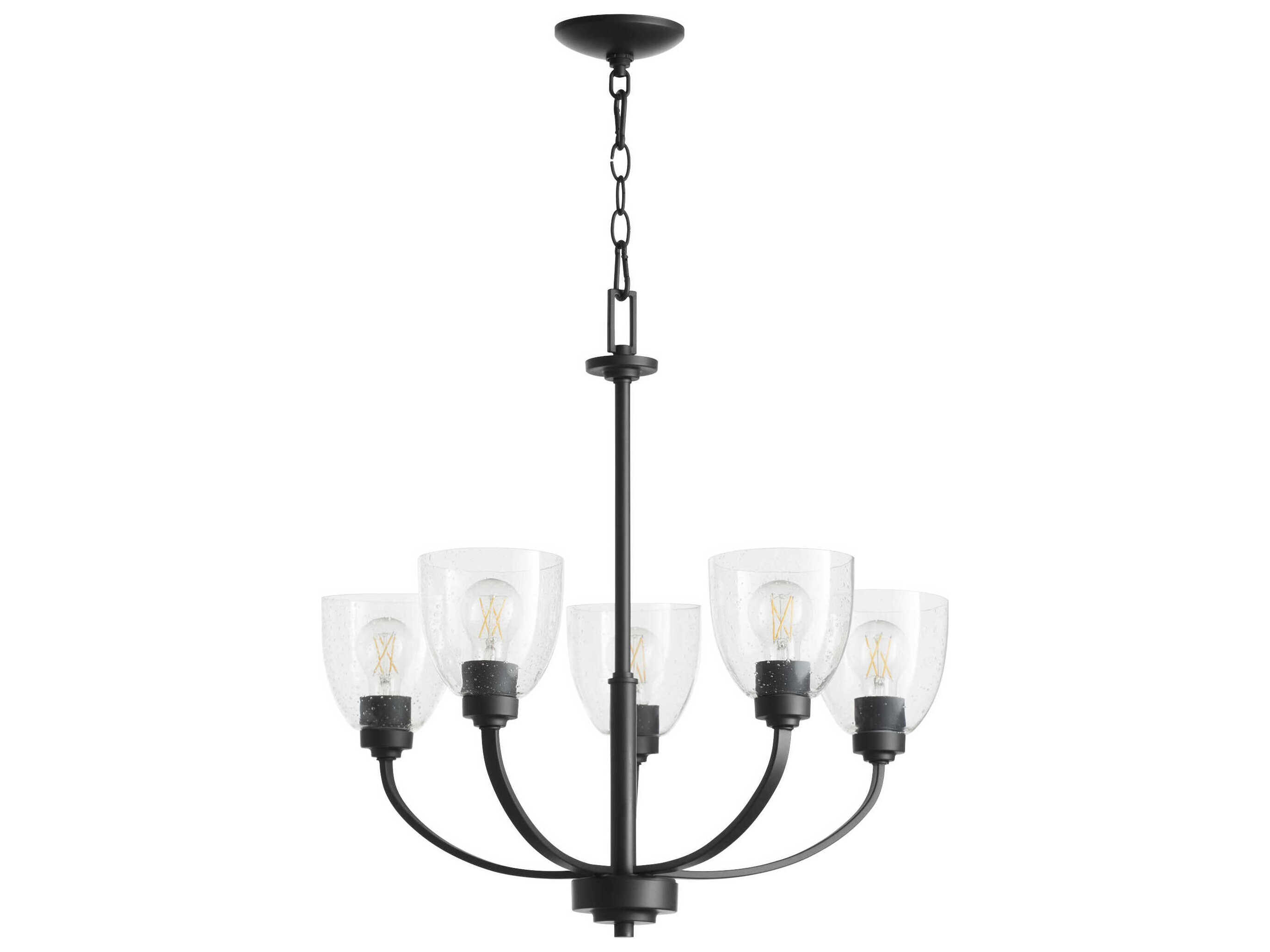 Quorum Reyes 5-Light Textured Black Chandelier