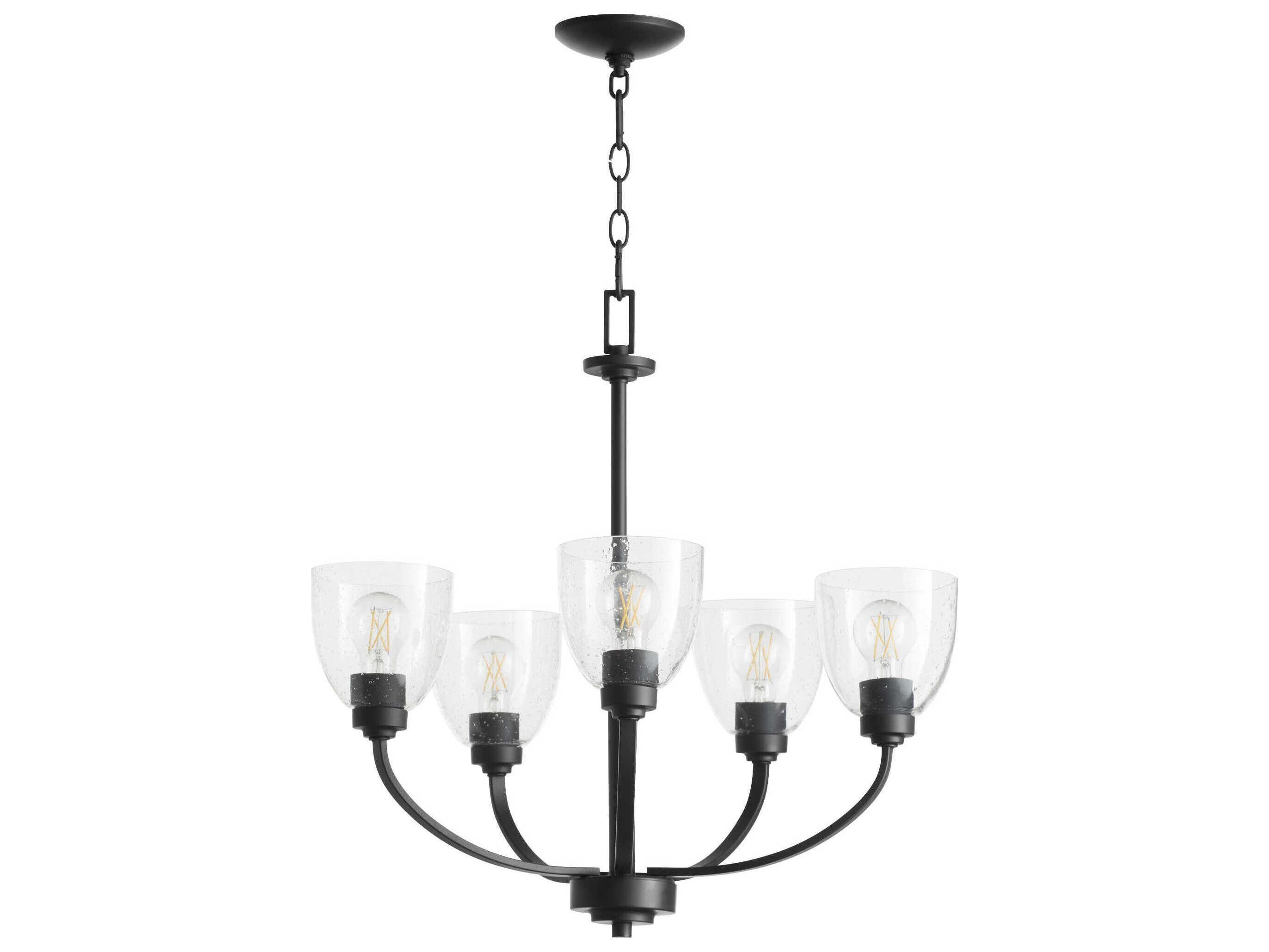 Quorum Reyes 5-Light Textured Black Chandelier