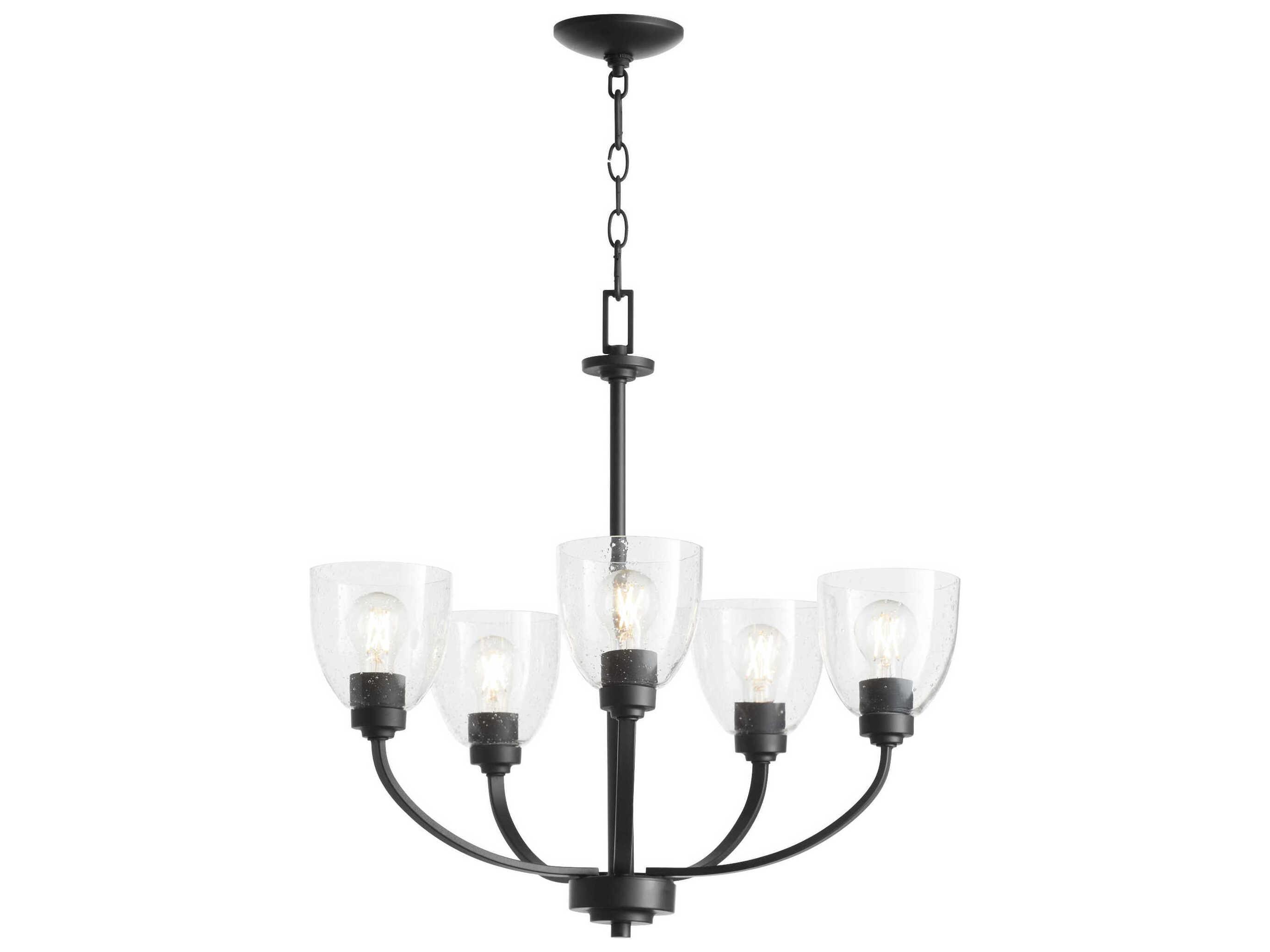 Quorum Reyes 5-Light Textured Black Chandelier
