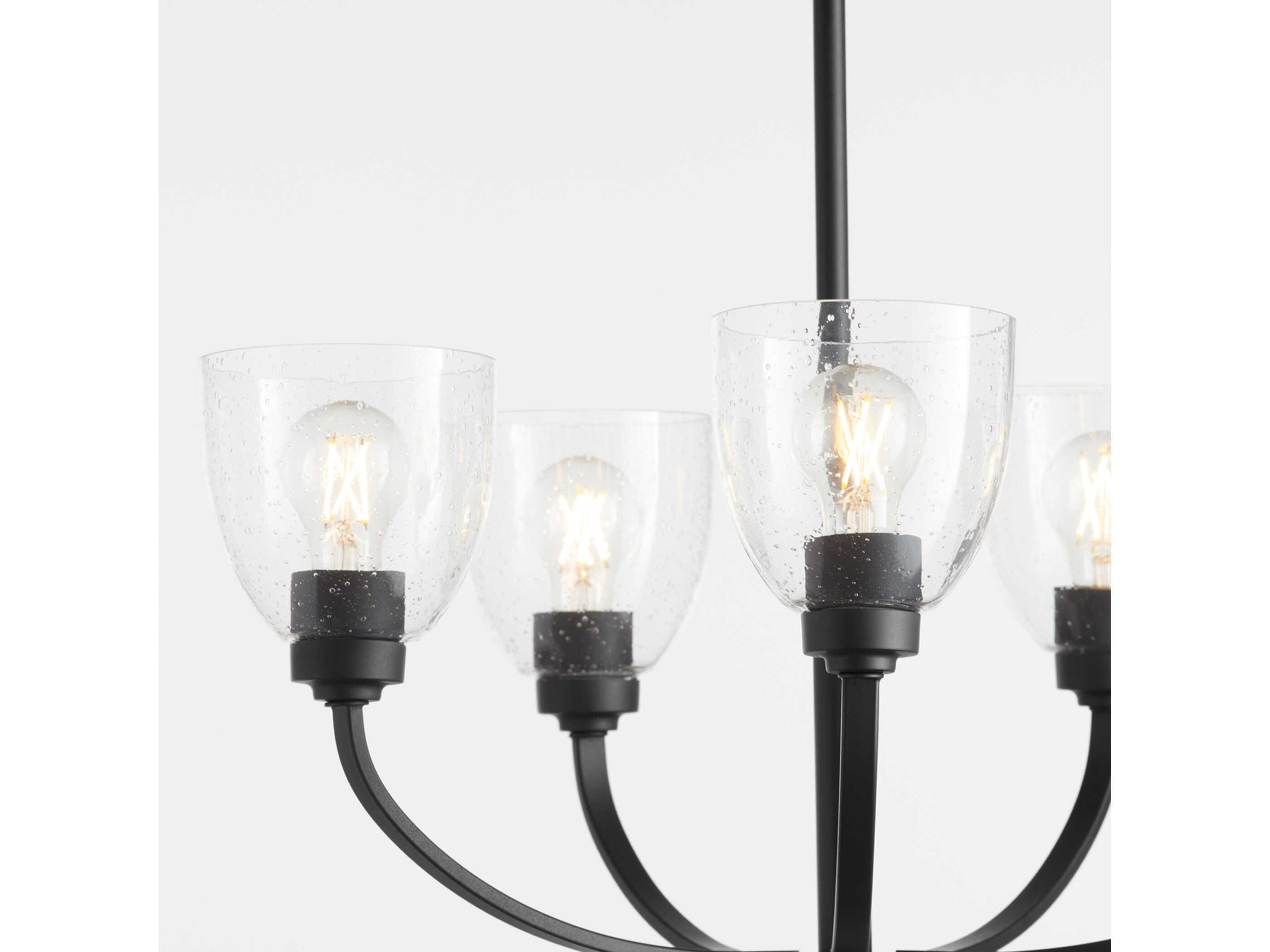 Quorum Reyes 5-Light Textured Black Chandelier