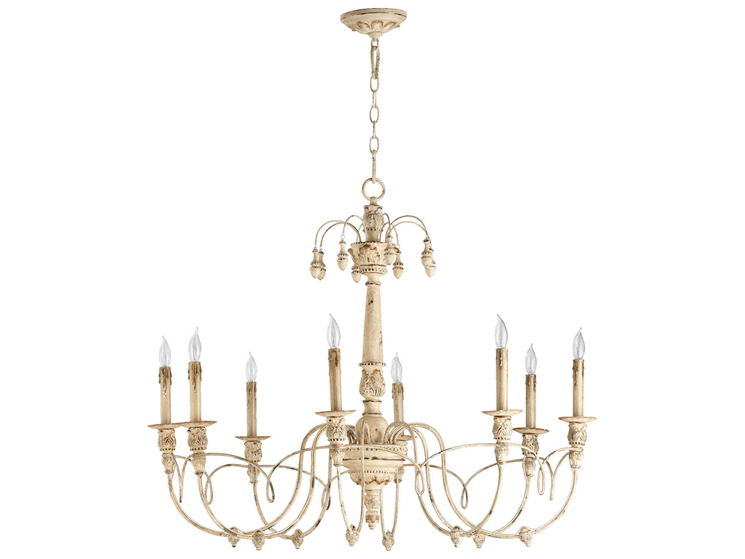 Quorum Salento 8-Light Persian White Candelabra Chandelier
