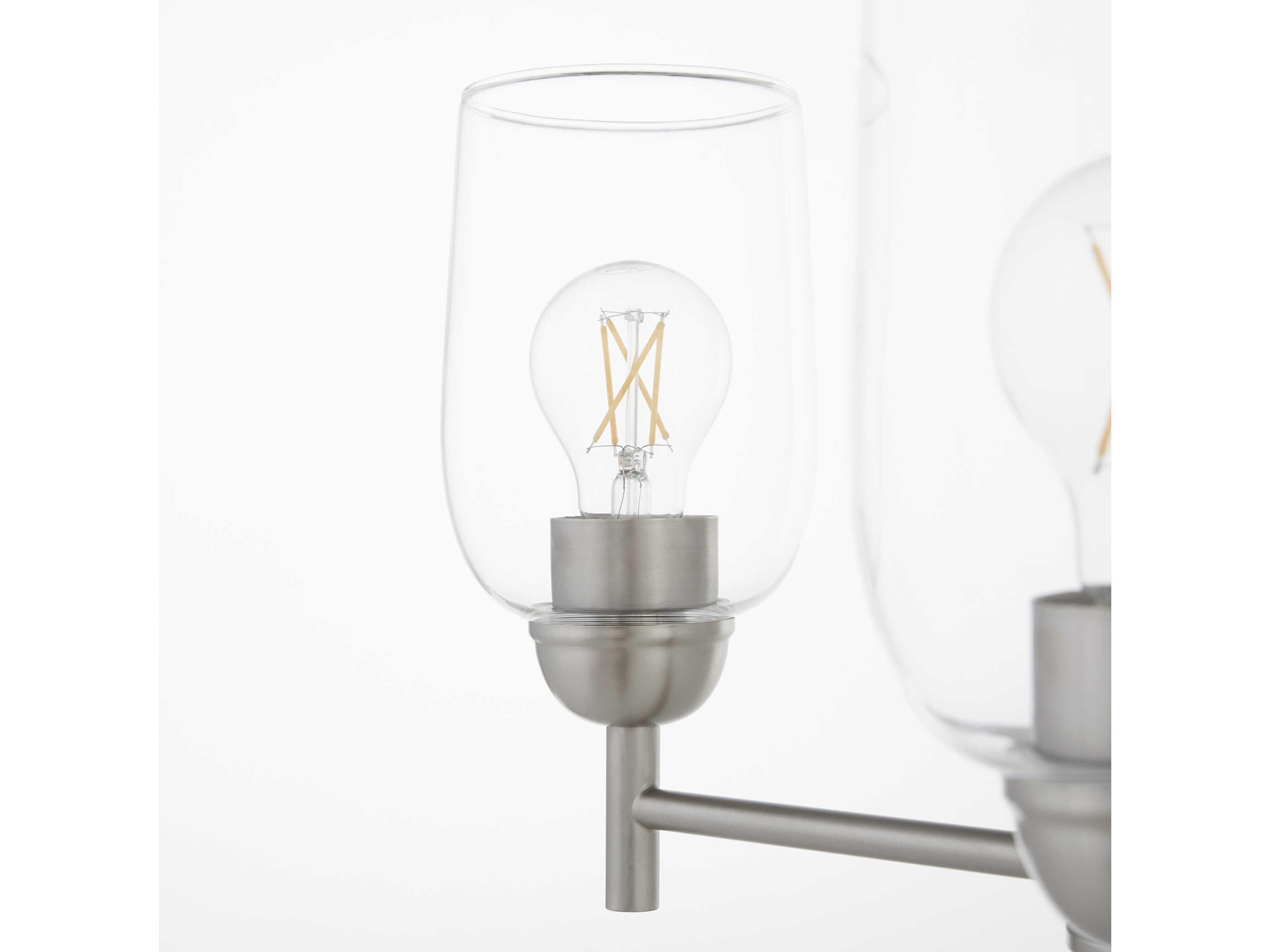 Quorum Wallinger 3-Light Satin Nickel Chandelier