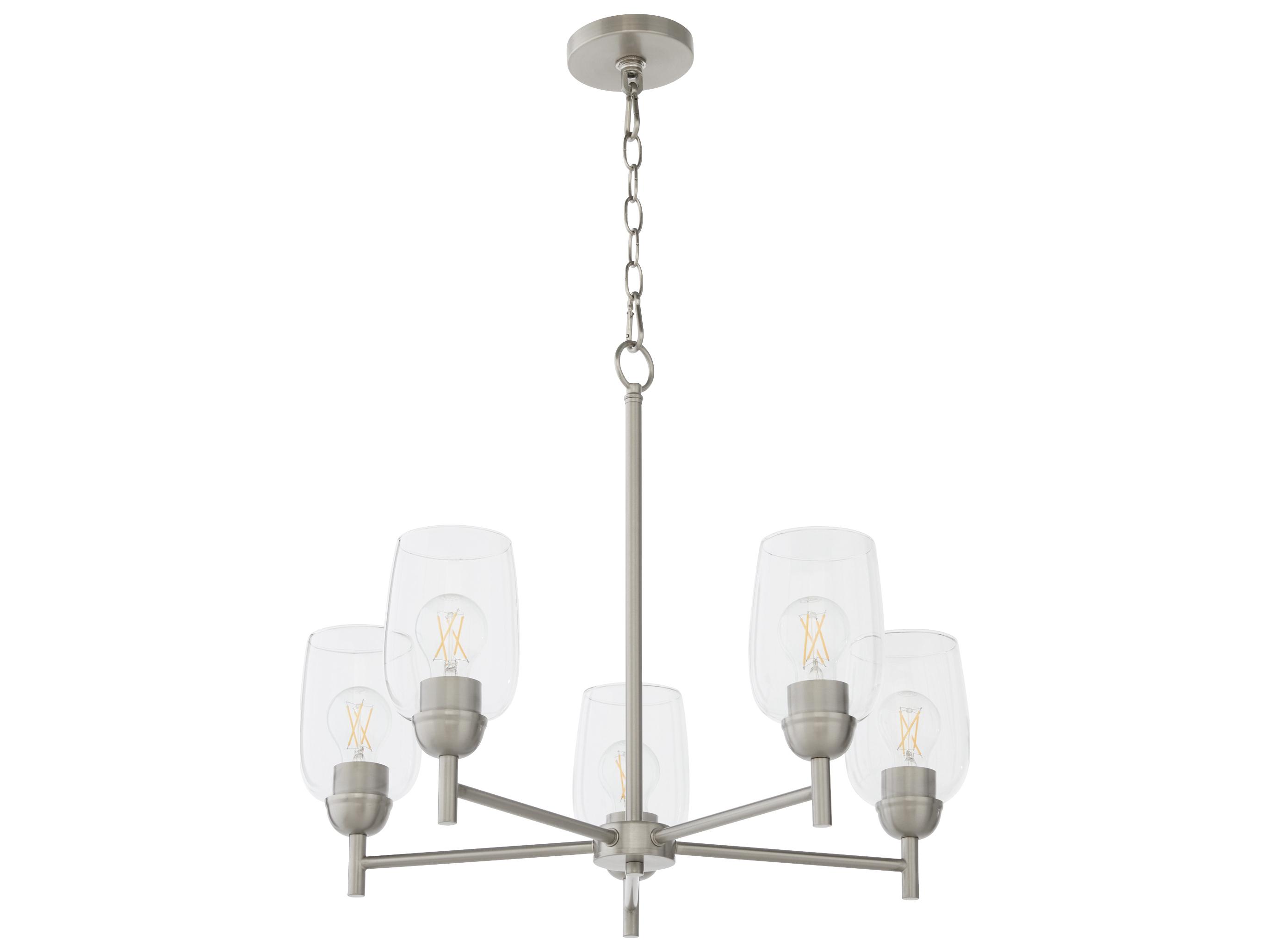 Quorum Wallinger 5-Light Satin Nickel Chandelier