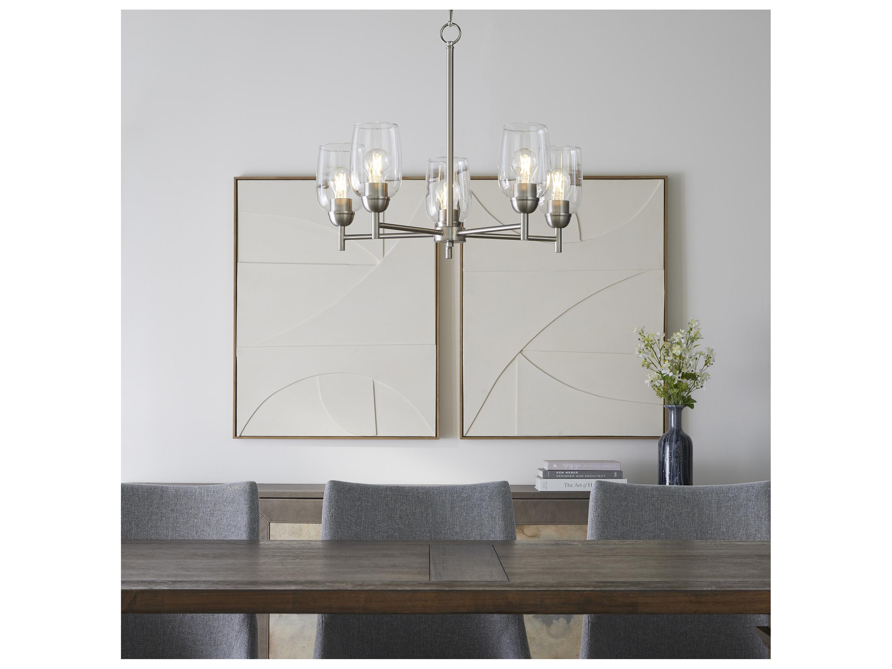 Quorum Wallinger 5-Light Satin Nickel Chandelier