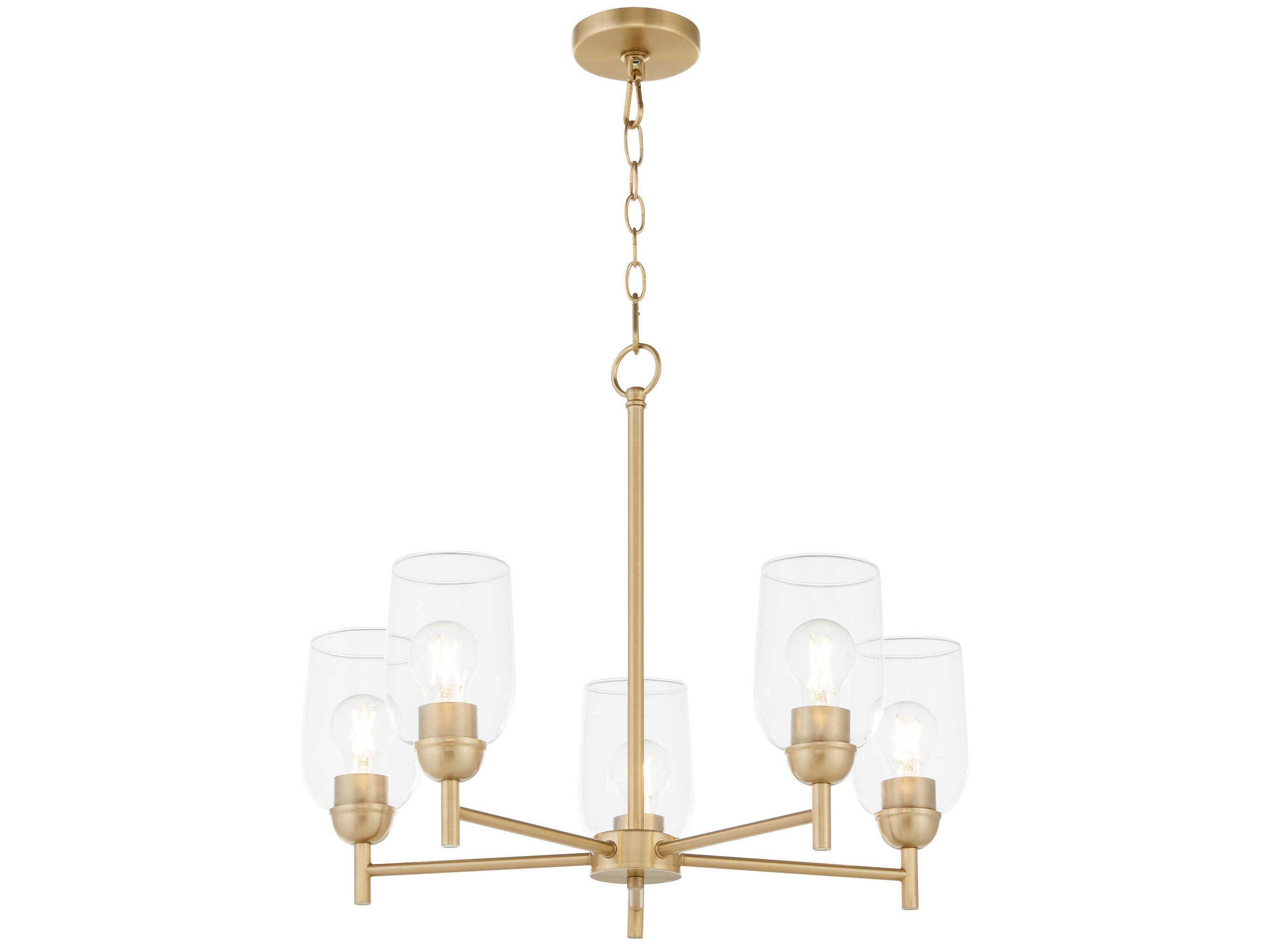 Quorum Wallinger 5-Light Aged Brass Chandelier