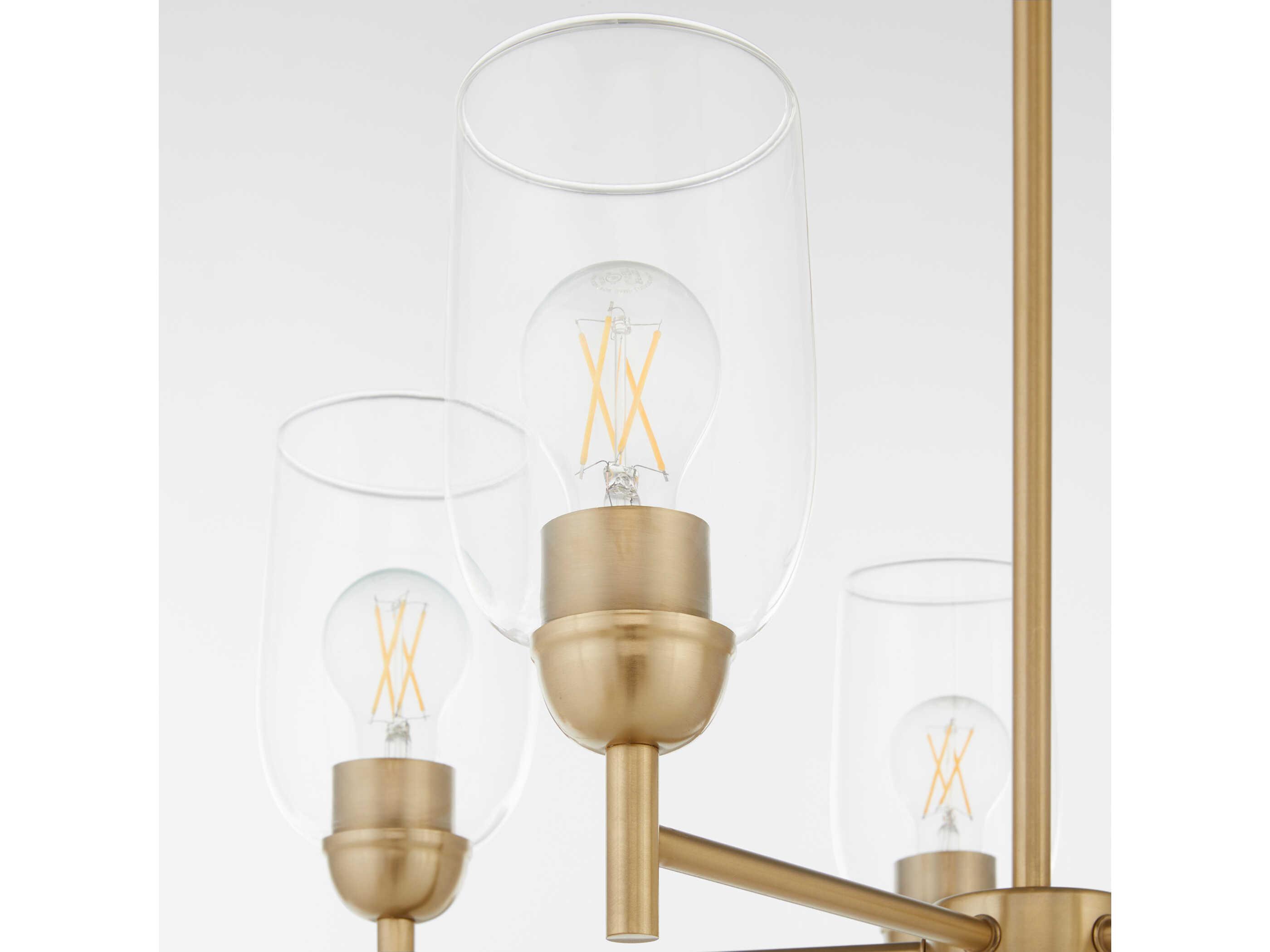 Quorum Wallinger 5-Light Aged Brass Chandelier
