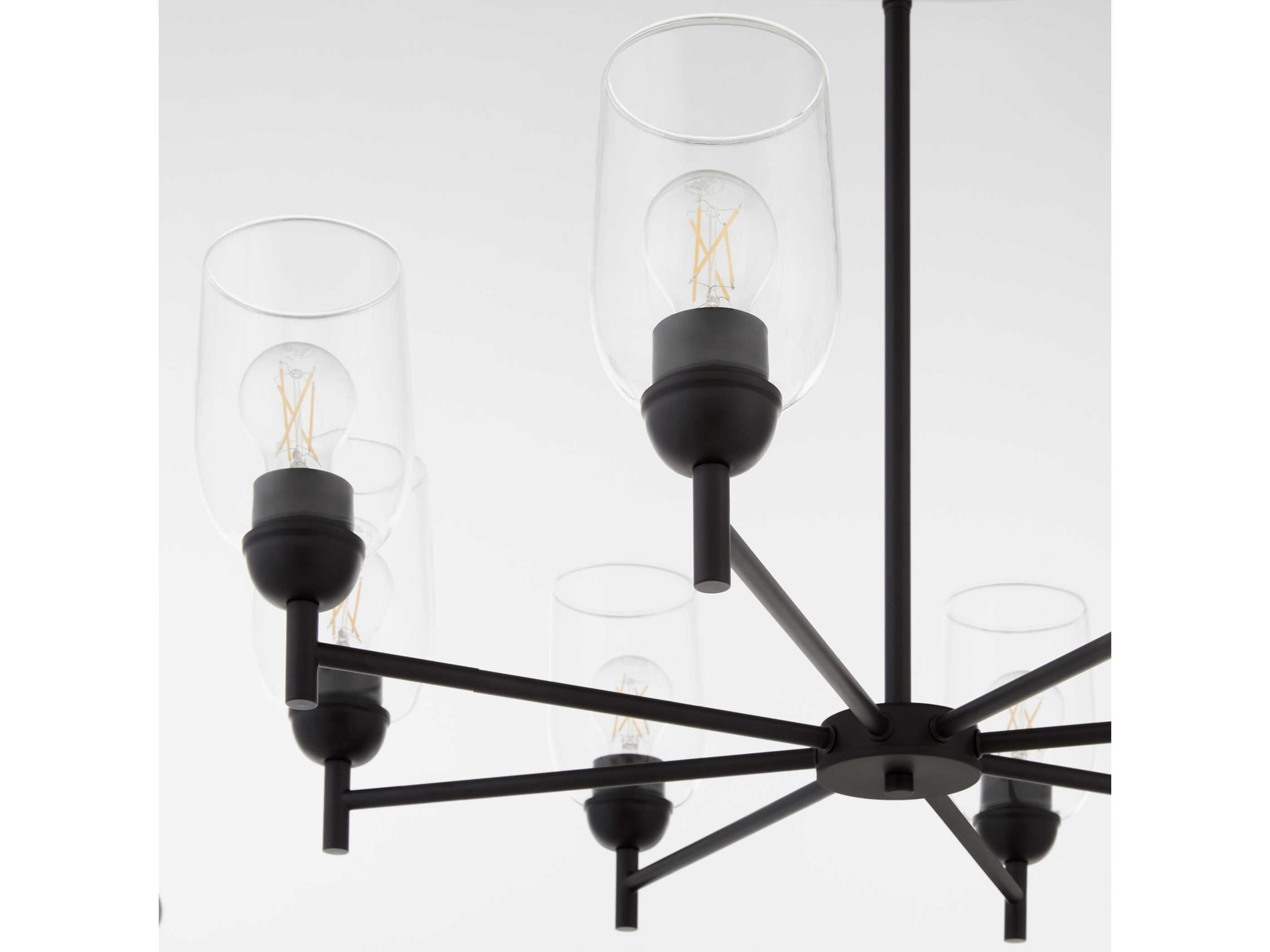Quorum Wallinger 8-Light Matte Black Chandelier