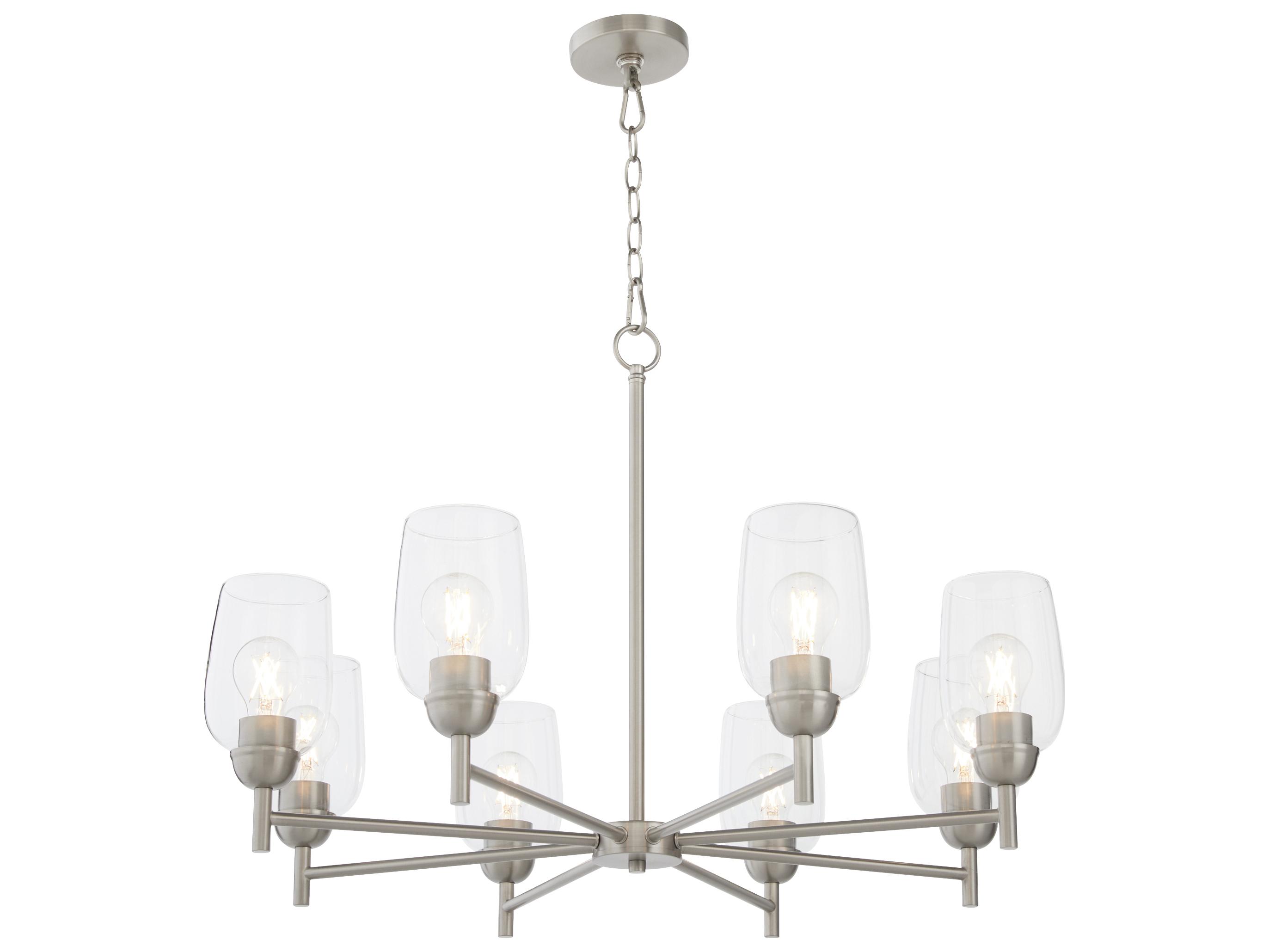 Quorum Wallinger 8-Light Satin Nickel Chandelier