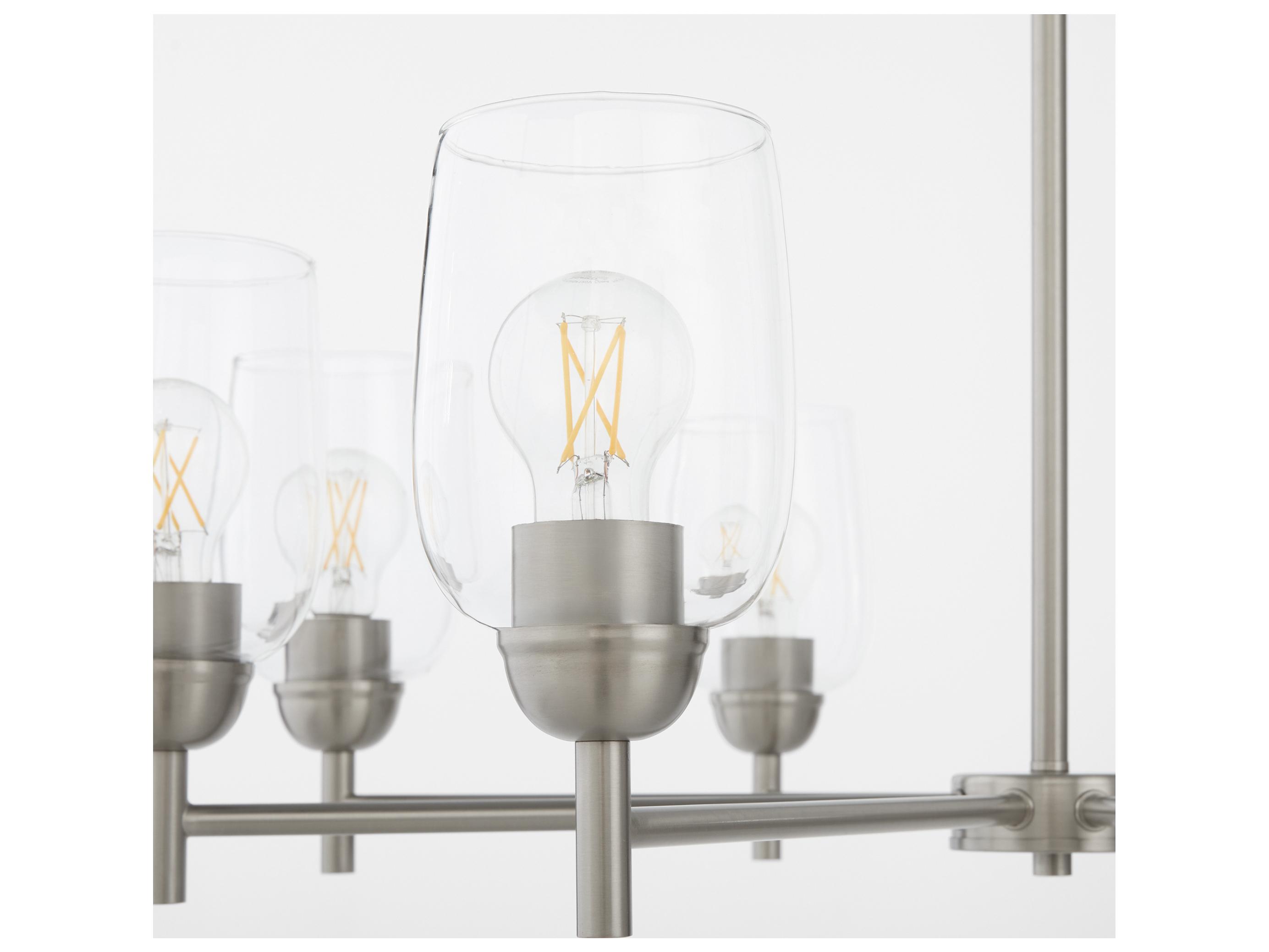 Quorum Wallinger 8-Light Satin Nickel Chandelier