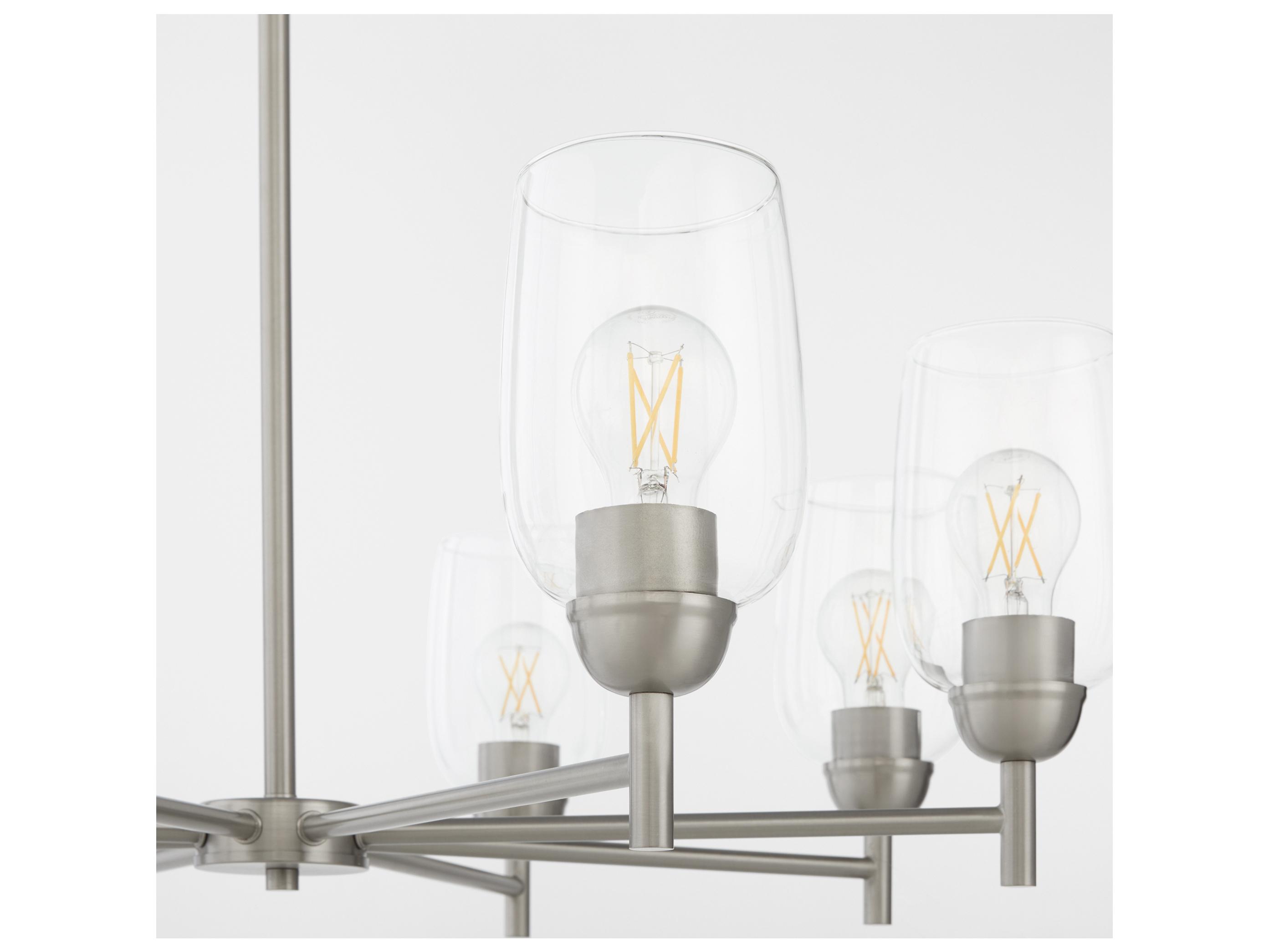 Quorum Wallinger 8-Light Satin Nickel Chandelier