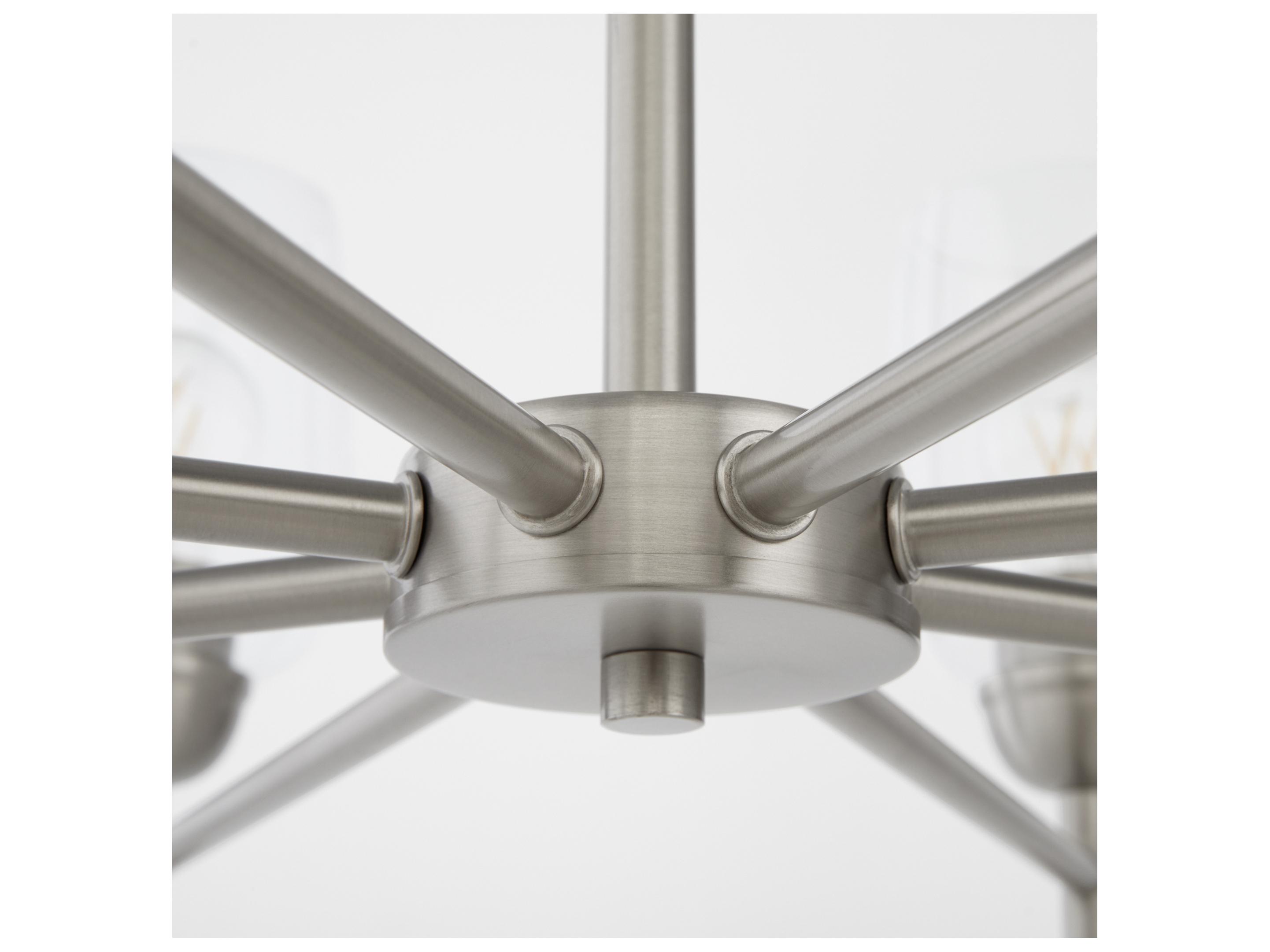 Quorum Wallinger 8-Light Satin Nickel Chandelier