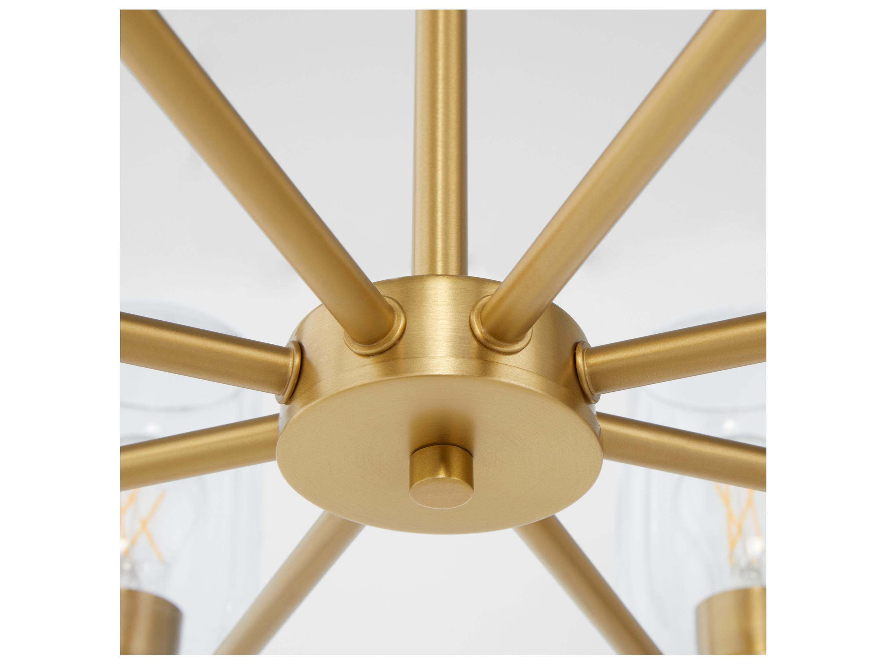 Quorum Wallinger 8-Light Aged Brass Chandelier