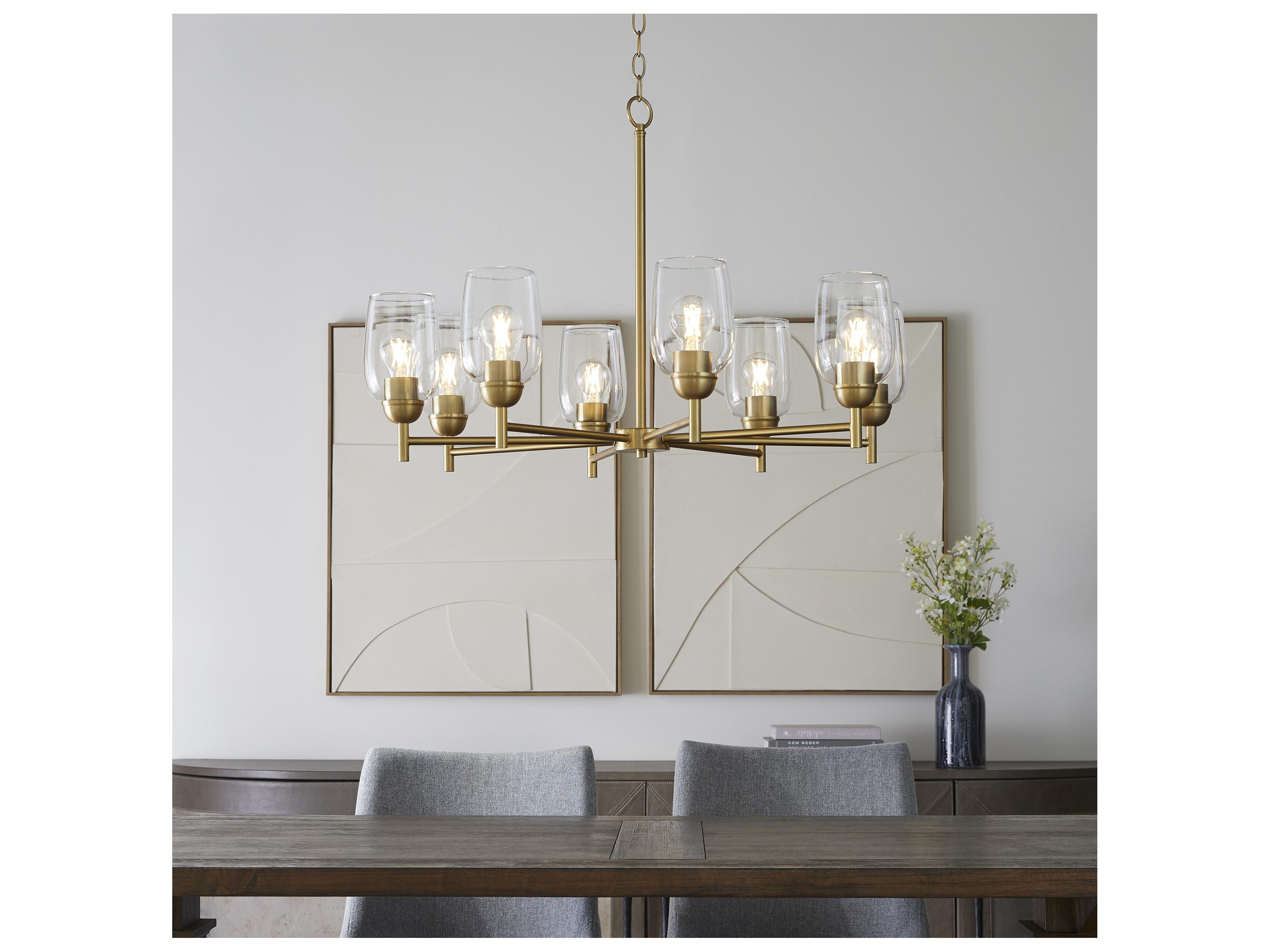 Quorum Wallinger 8-Light Aged Brass Chandelier