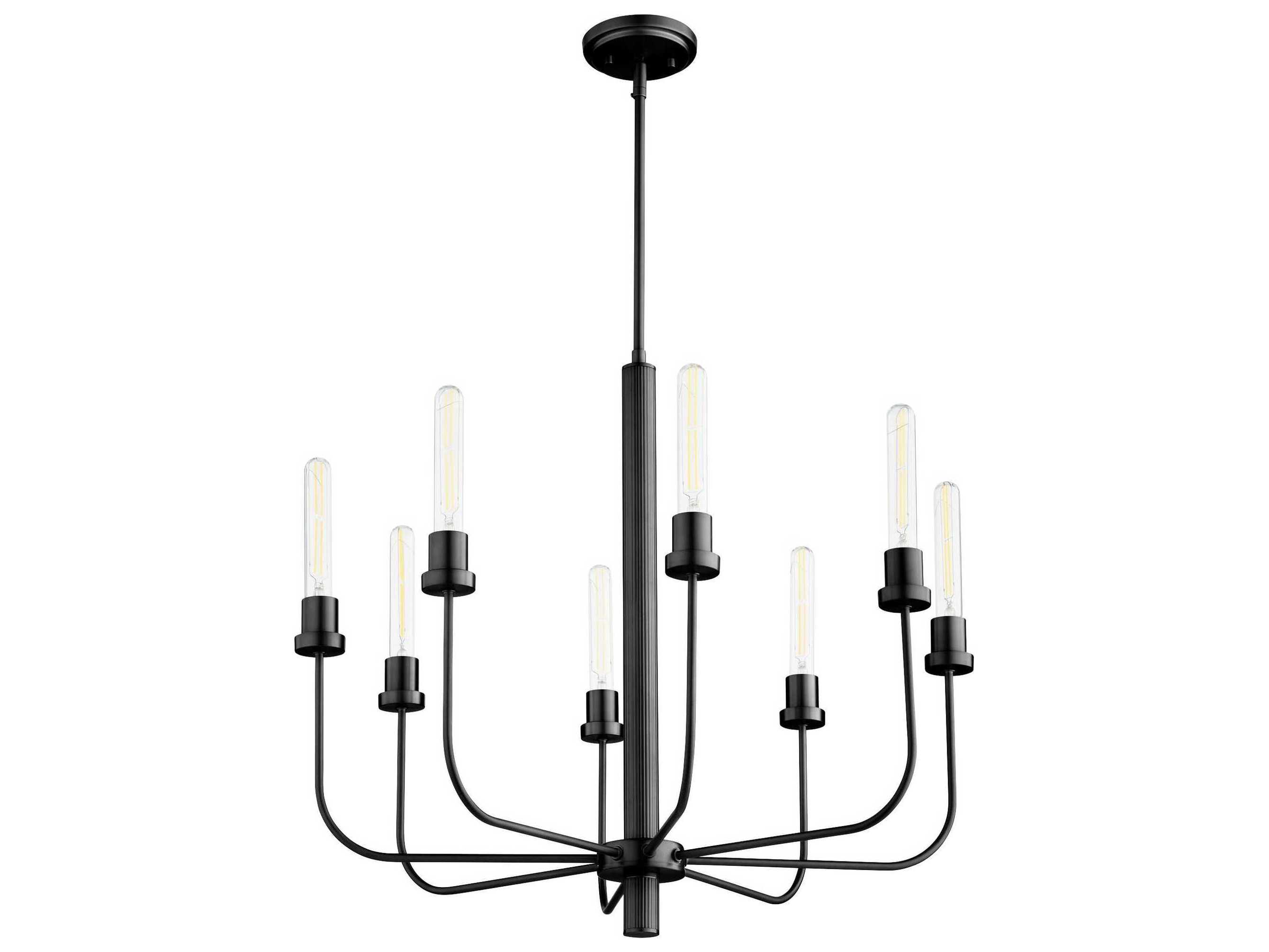 Quorum Sheridan 8-Light Matte Black Chandelier