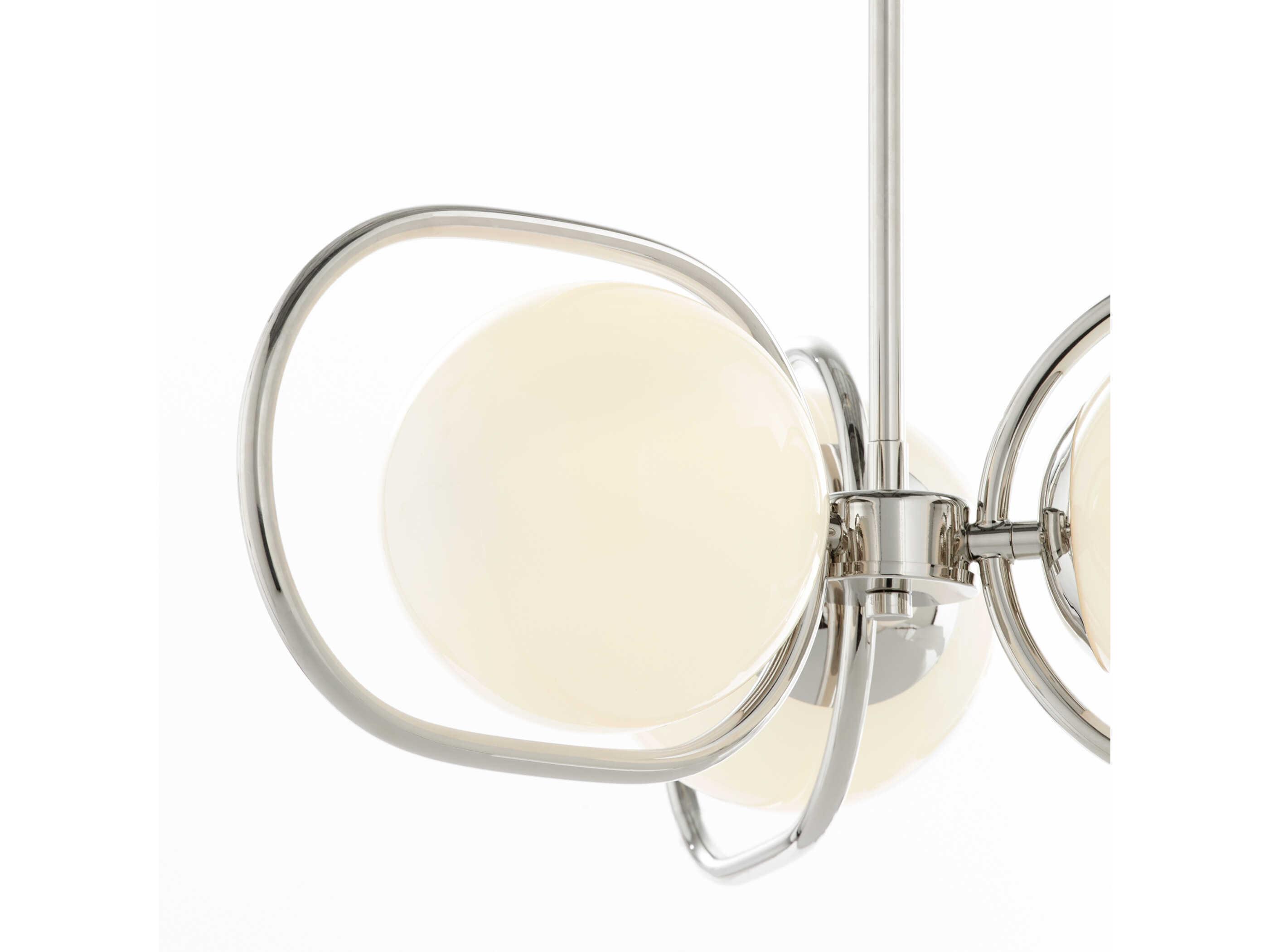 Quorum Belmont 3-Light Polished Nickel Globe Chandelier