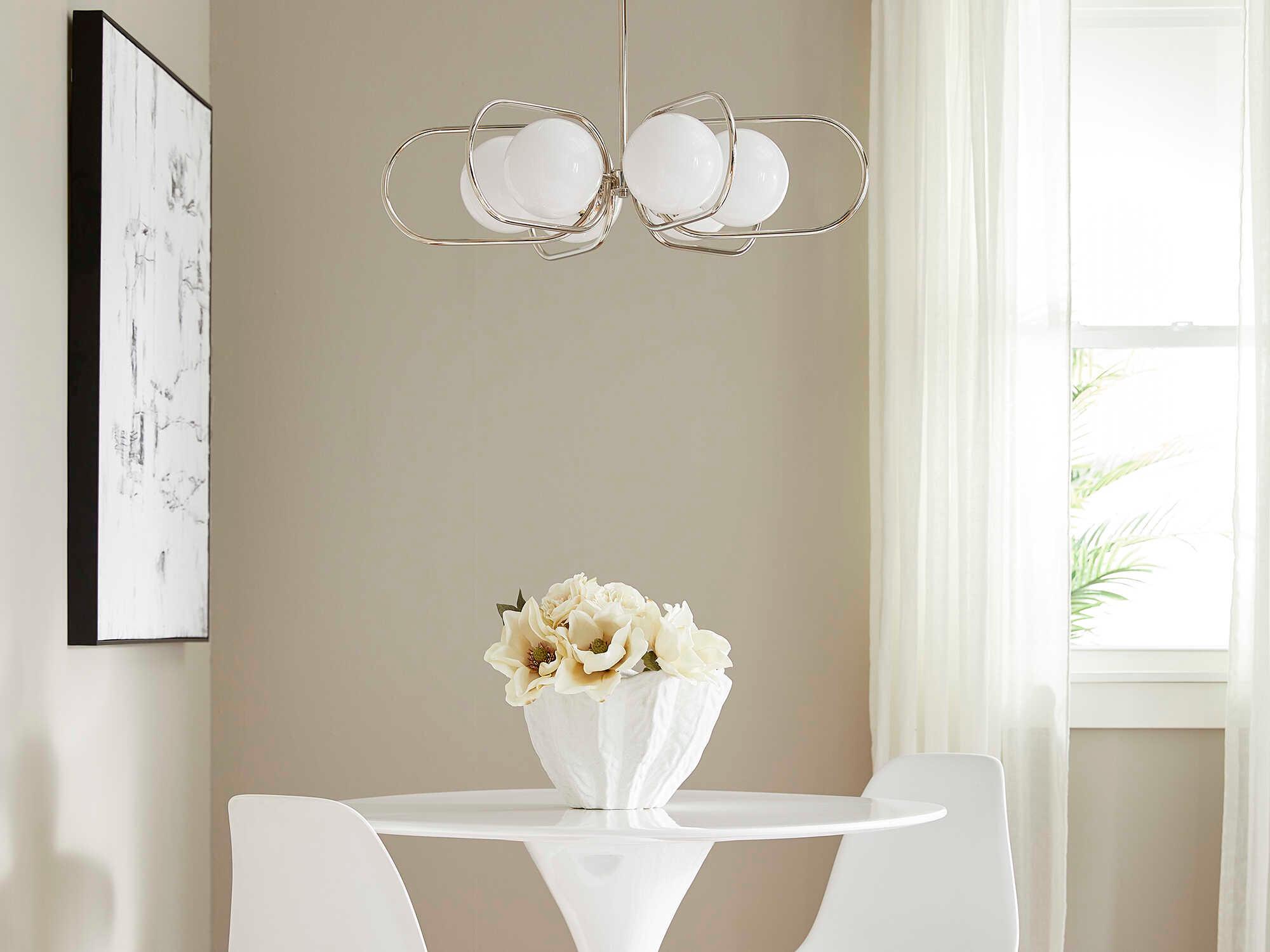 Quorum Belmont 6-Light Polished Nickel Globe Chandelier