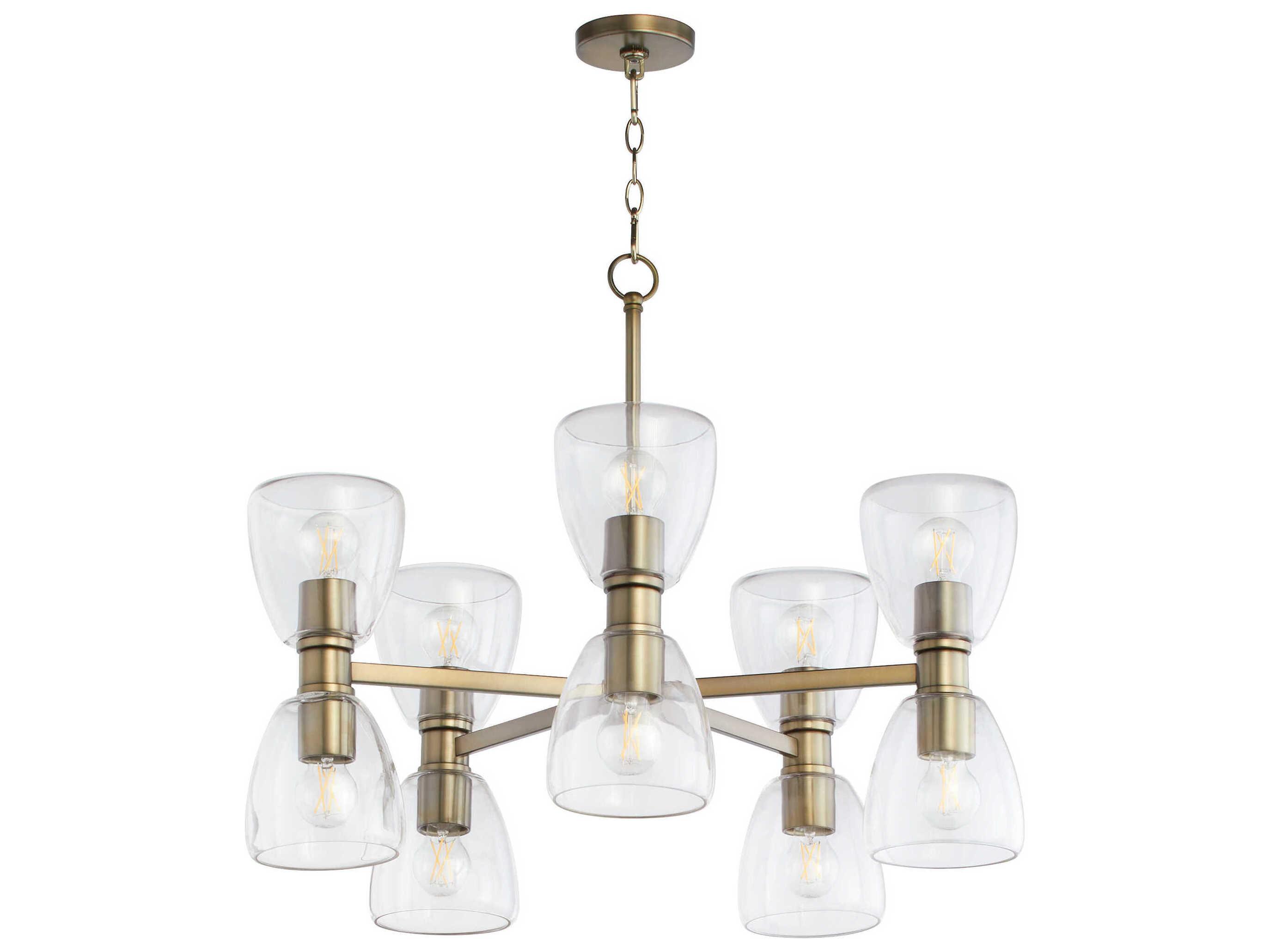 Quorum Relo 10-Light Dark Brass Chandelier