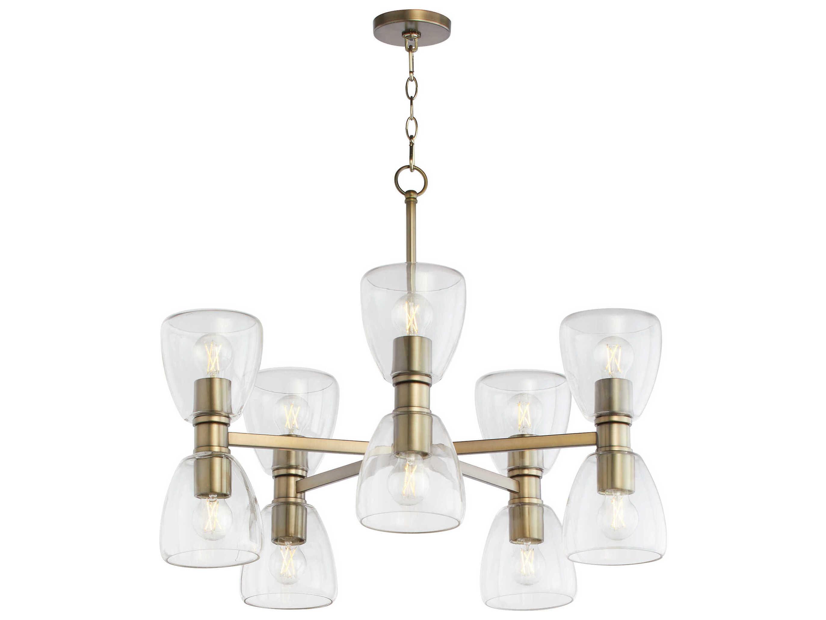 Quorum Relo 10-Light Dark Brass Chandelier