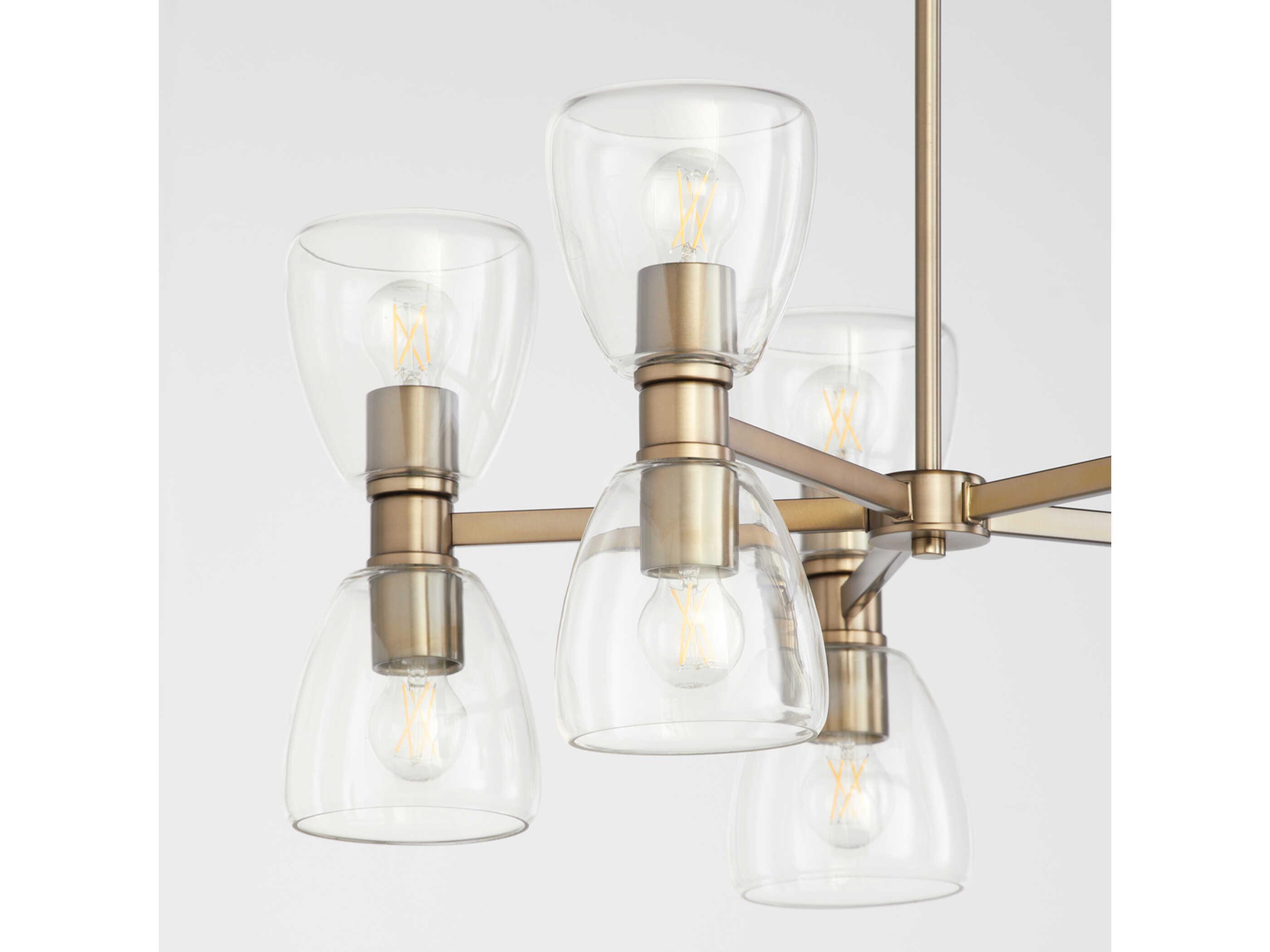 Quorum Relo 10-Light Dark Brass Chandelier