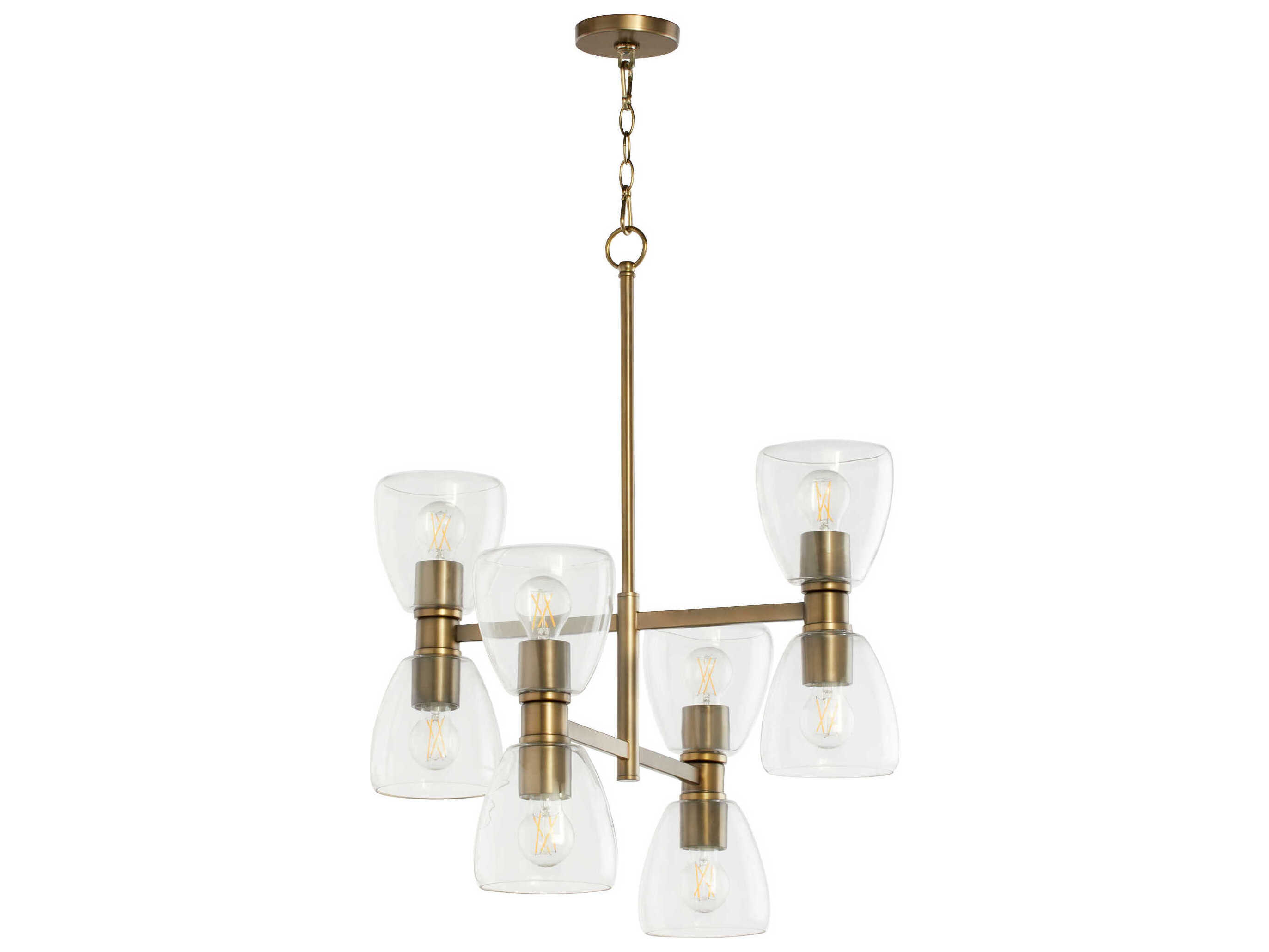 Quorum Relo 8-Light Dark Brass Chandelier