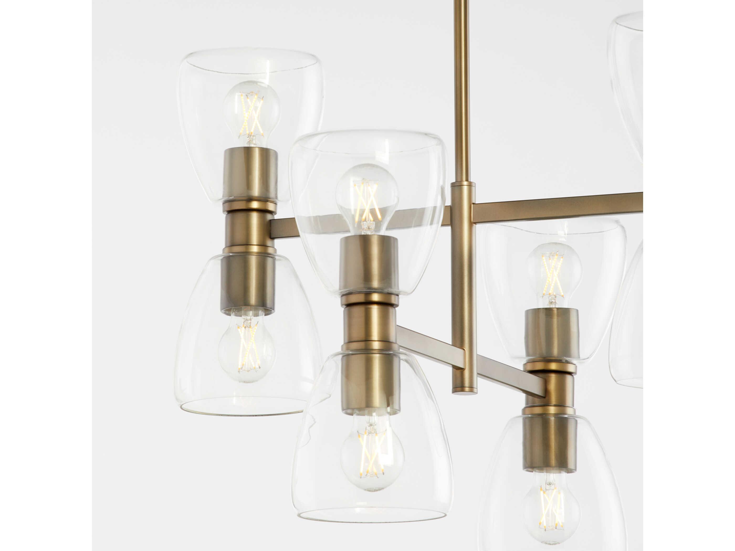Quorum Relo 8-Light Dark Brass Chandelier