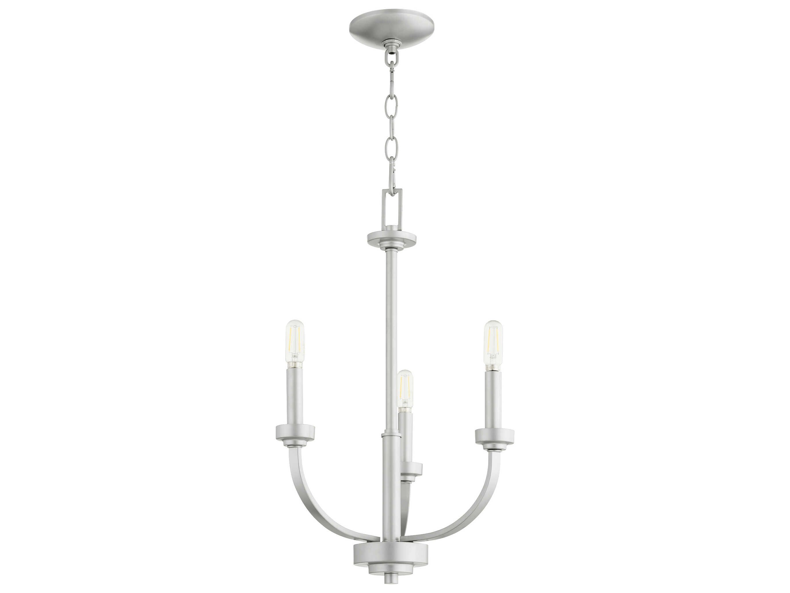 Quorum Reyes 3-Light Classic Nickel Candelabra Chandelier