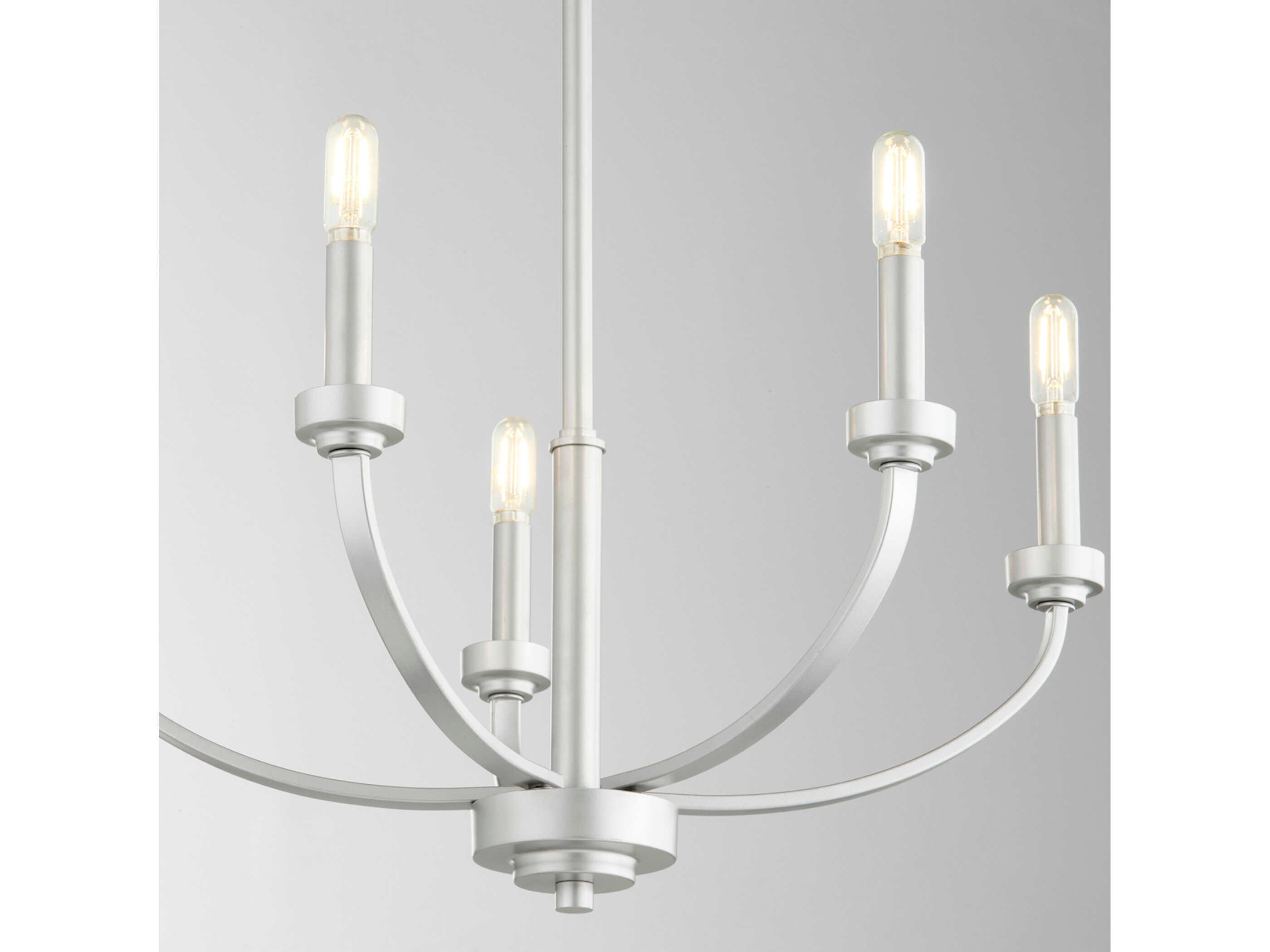 Quorum Reyes 5-Light Classic Nickel Candelabra Chandelier