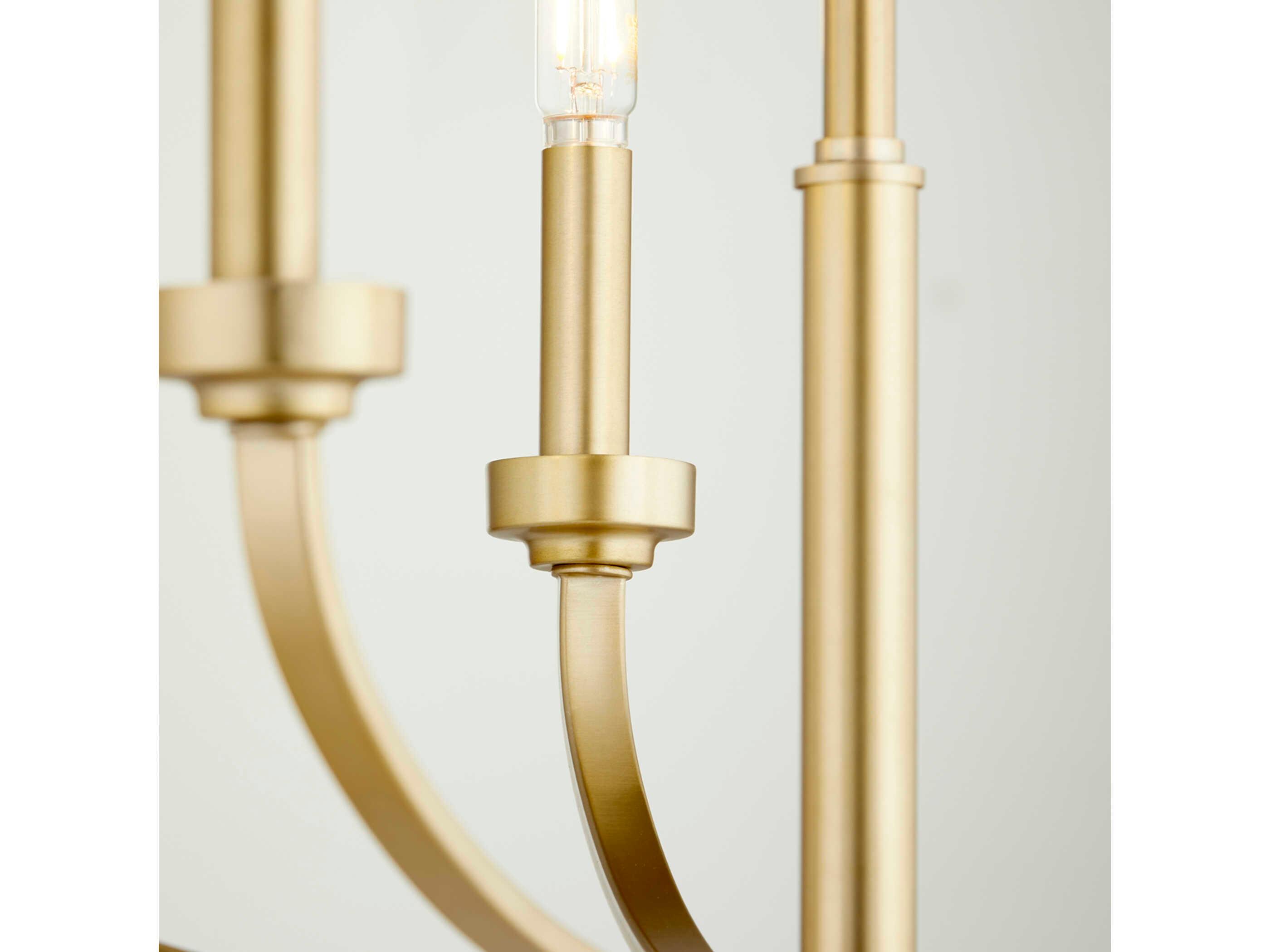Quorum Reyes 5-Light Aged Brass Candelabra Chandelier