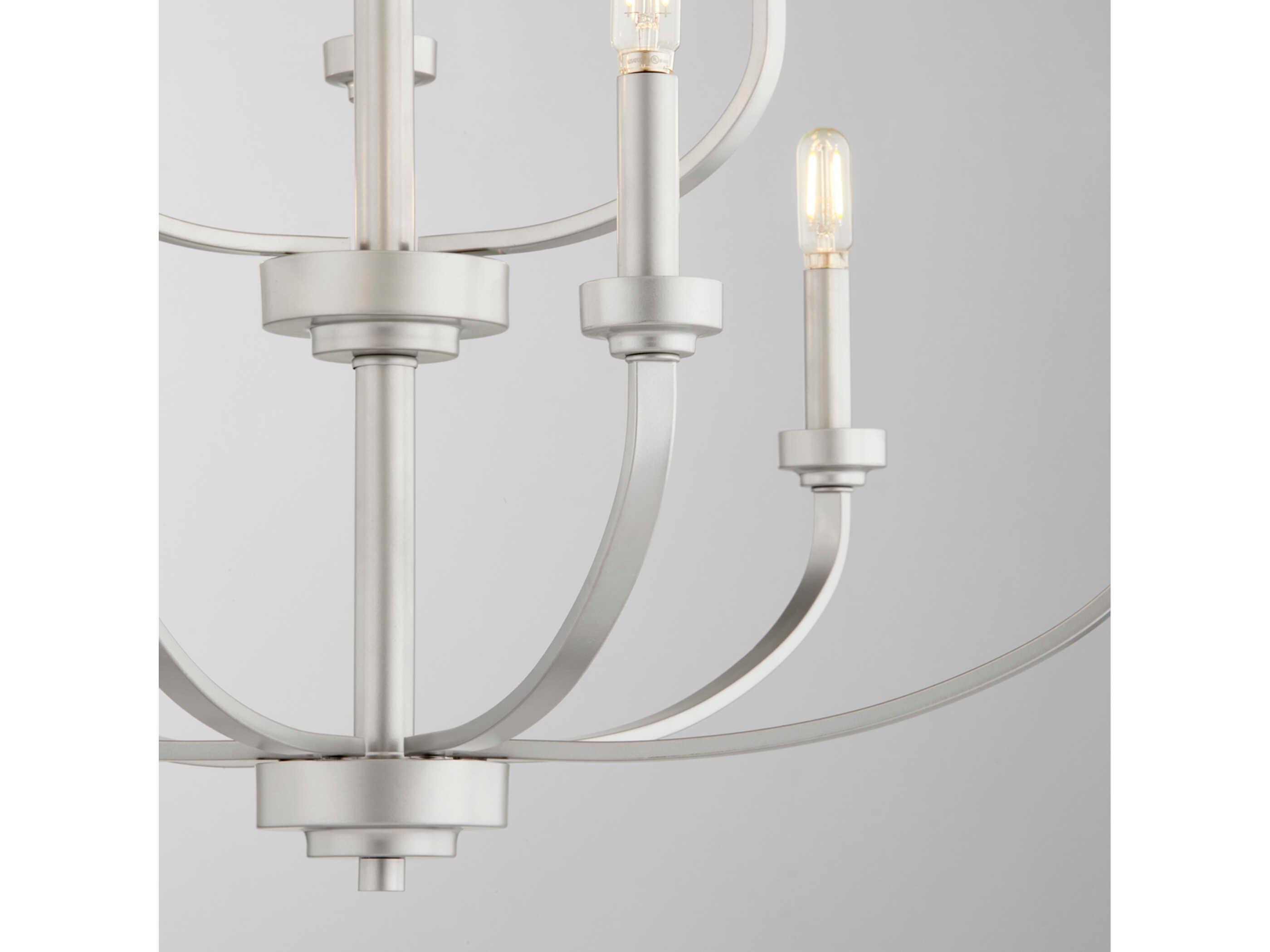 Quorum Reyes 9-Light Classic Nickel Candelabra Chandelier