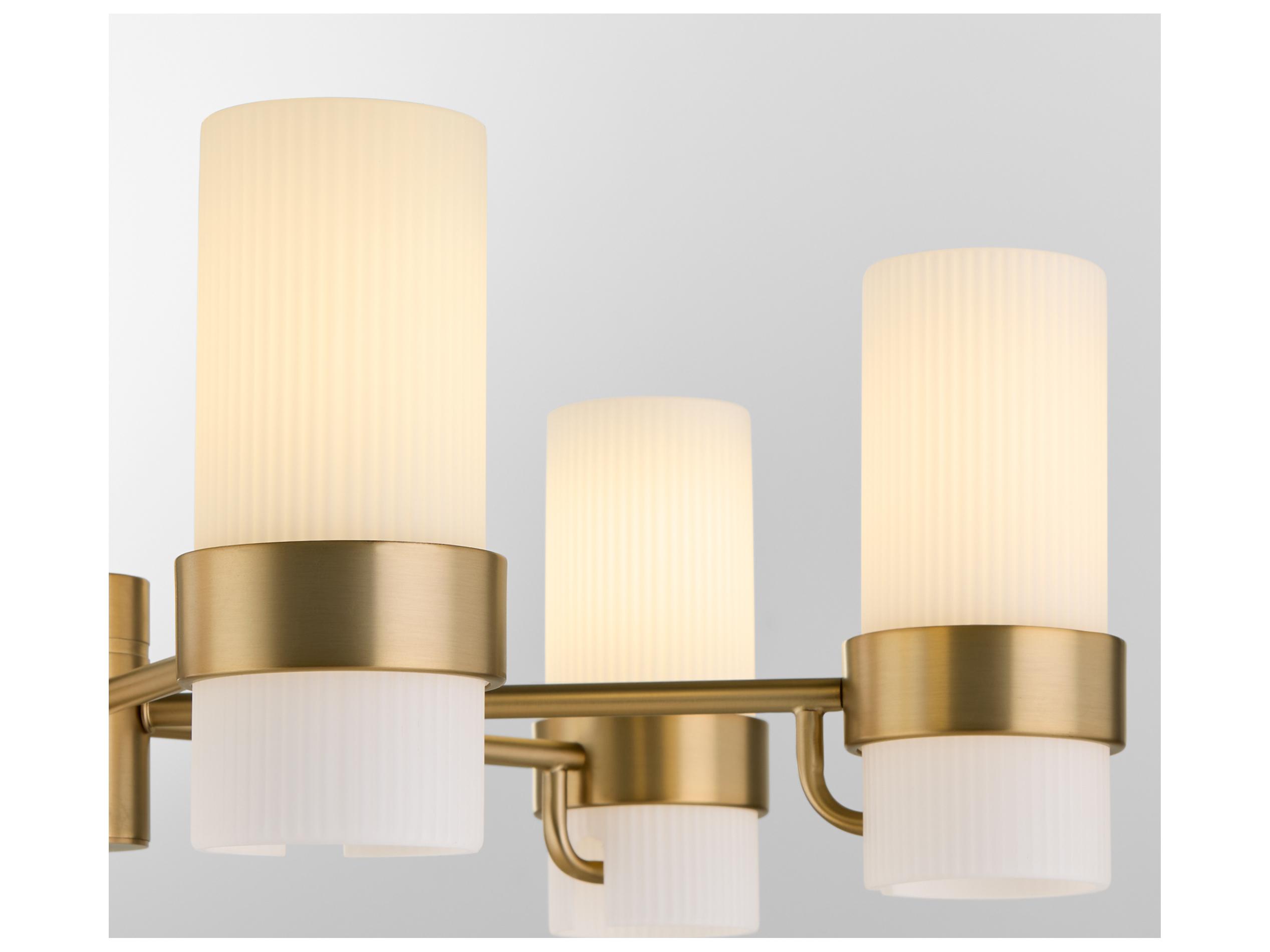 Quorum Sojourn 6-Light Brushed Brass Candelabra Chandelier