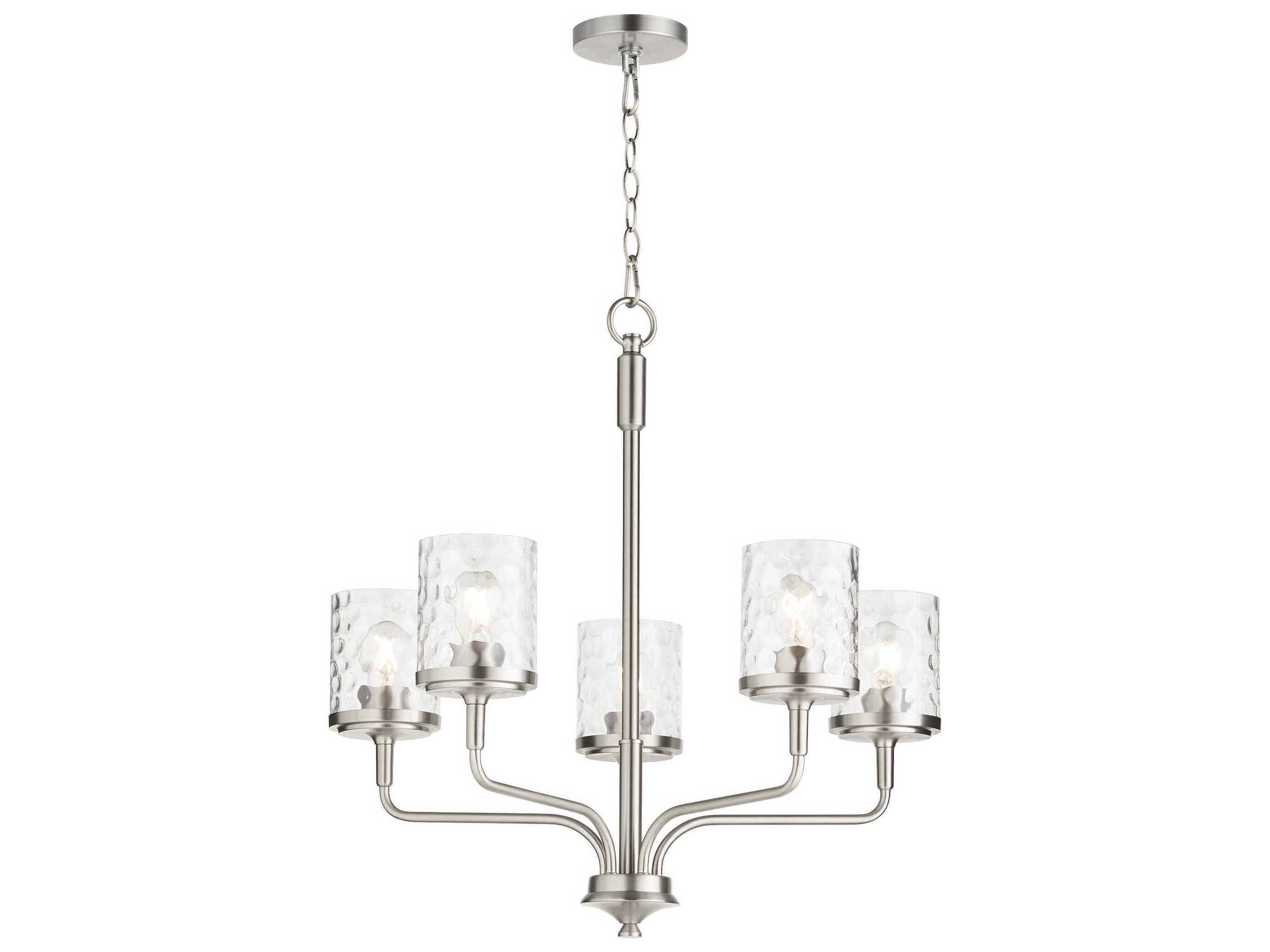 Quorum Starky 5-Light Satin Nickel Chandelier