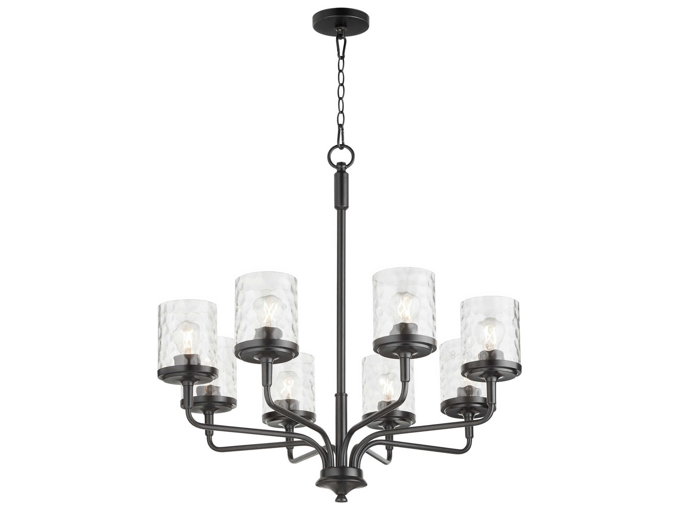 Quorum Starky 8-Light Matte Black Chandelier