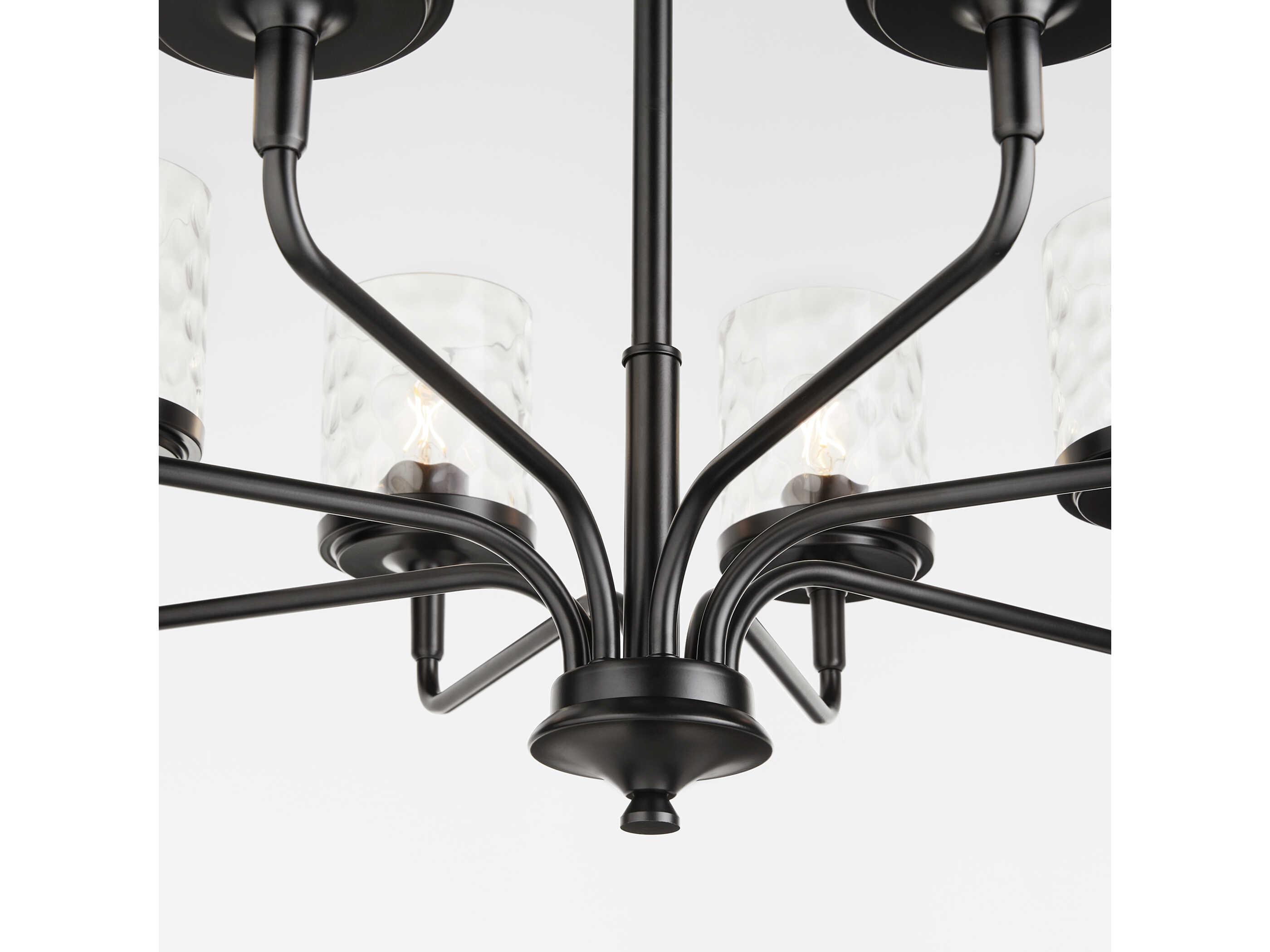 Quorum Starky 8-Light Matte Black Chandelier