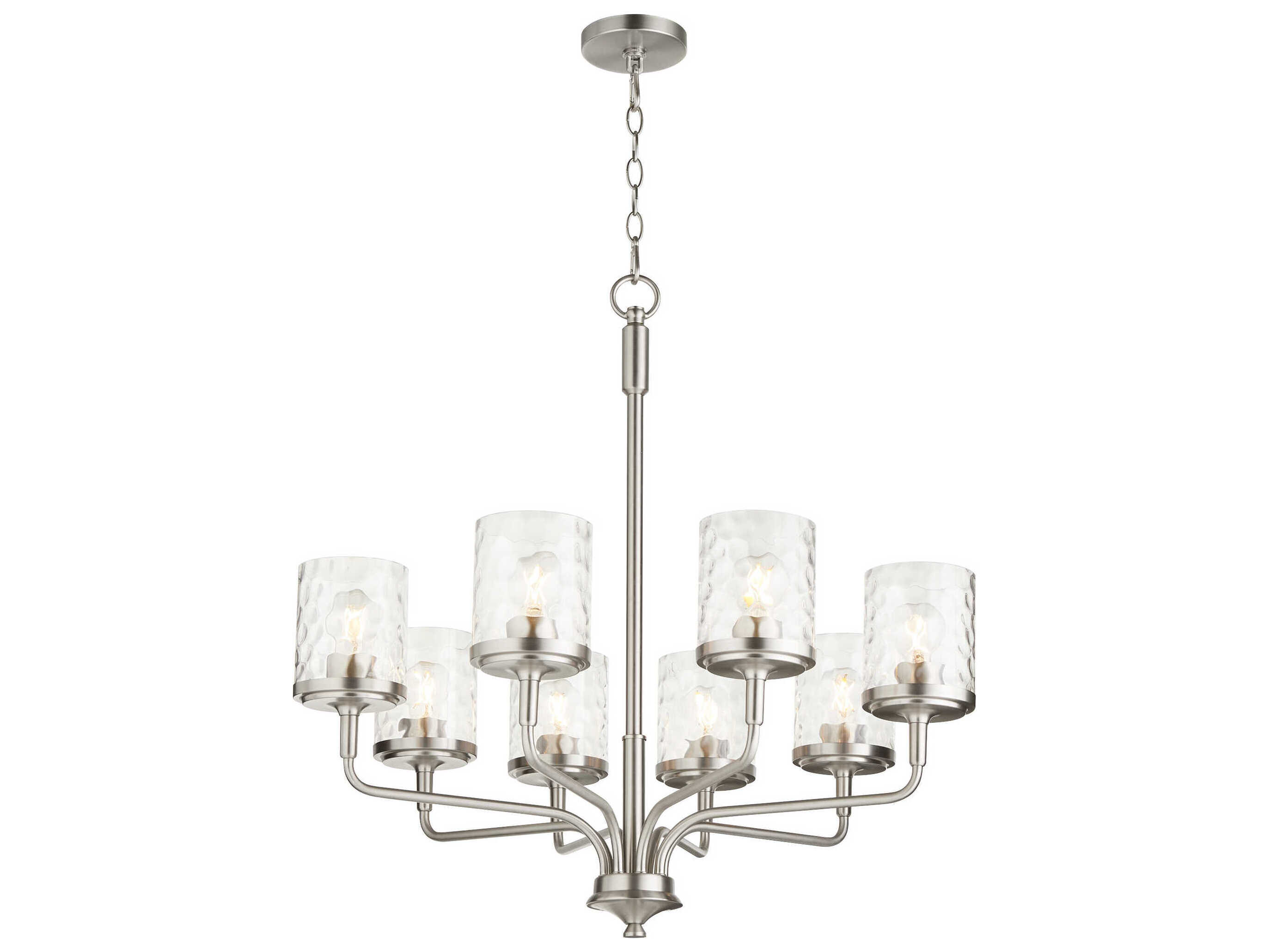 Quorum Starky 8-Light Satin Nickel Chandelier