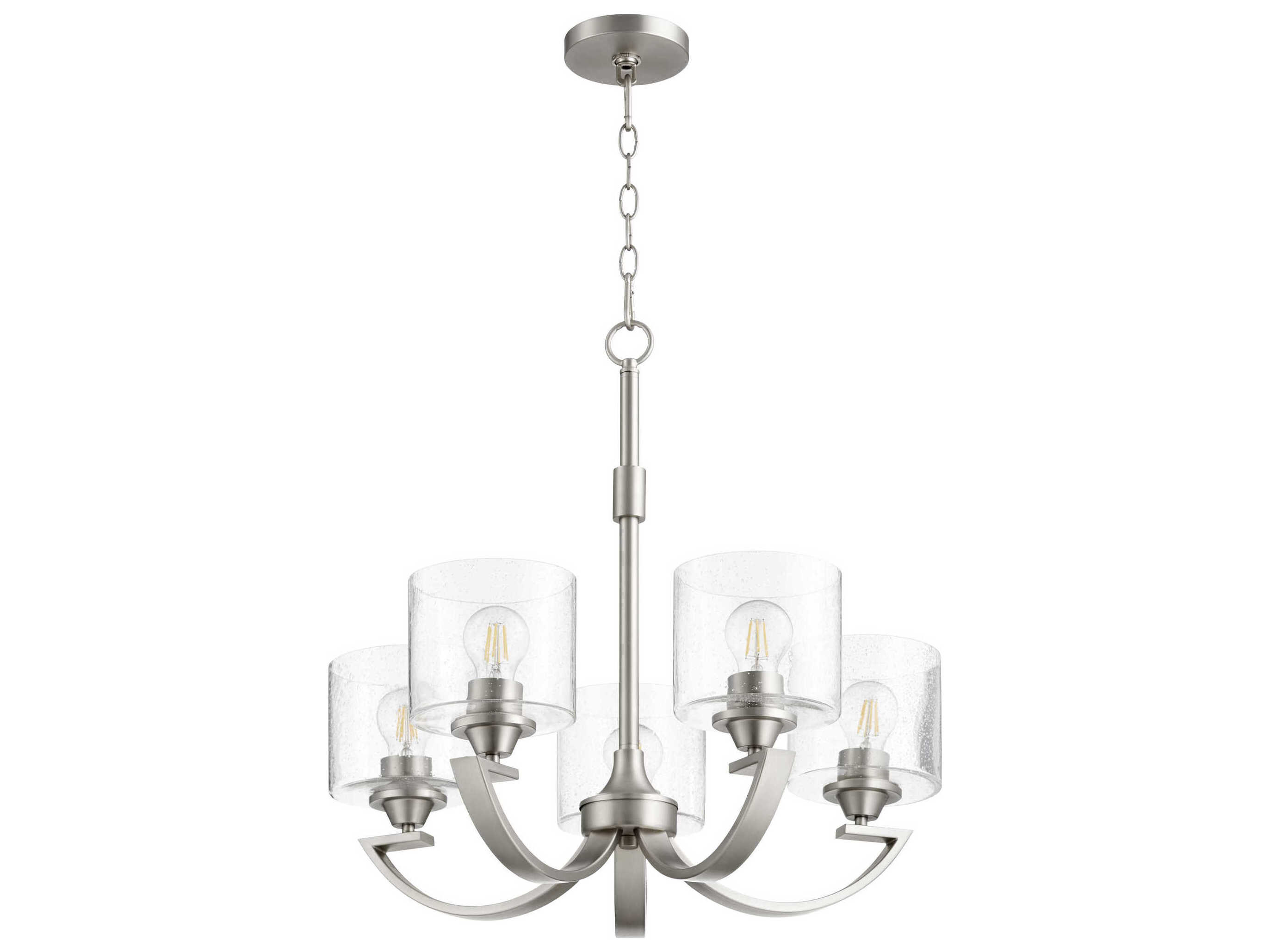 Quorum Dakota 5-Light Satin Nickel Drum Chandelier