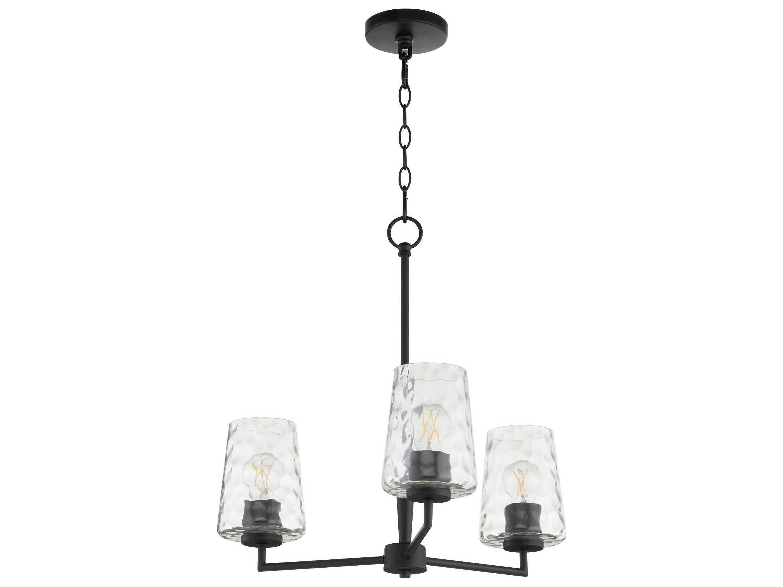 Quorum Goodwin 3-Light Matte Black Chandelier