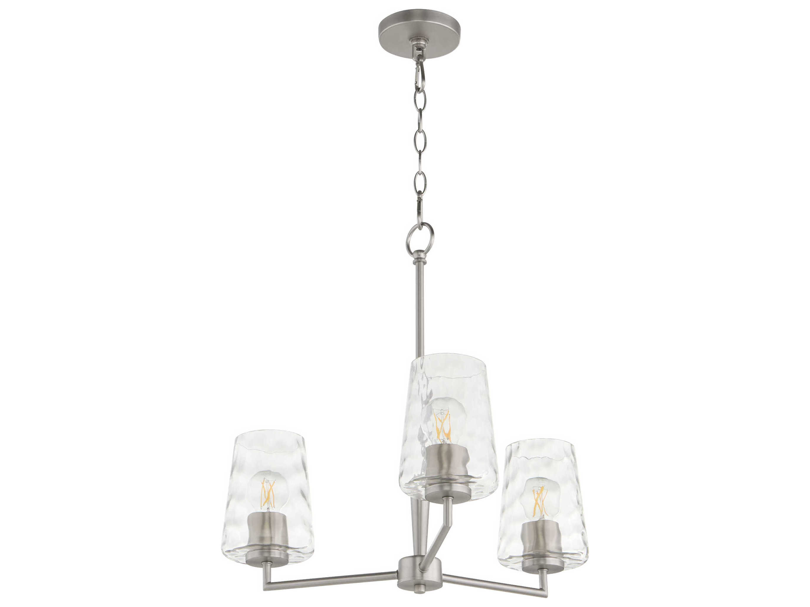 Quorum Goodwin 3-Light Satin Nickel Chandelier