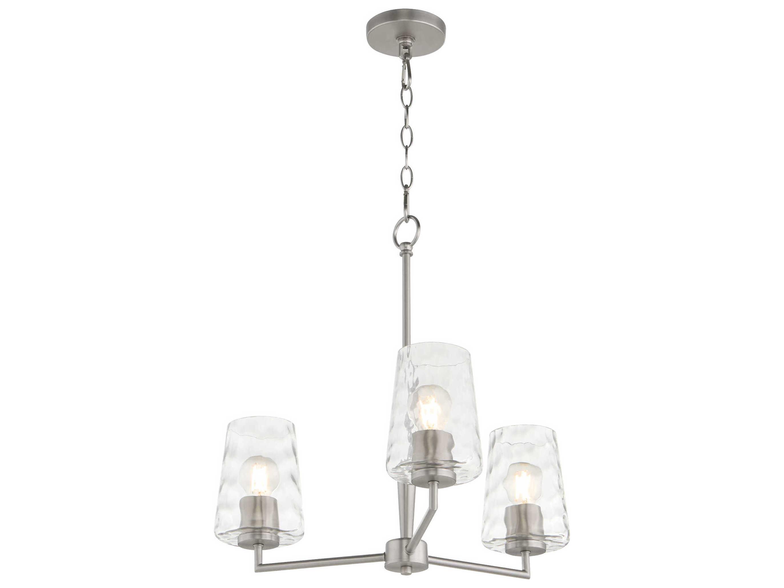 Quorum Goodwin 3-Light Satin Nickel Chandelier