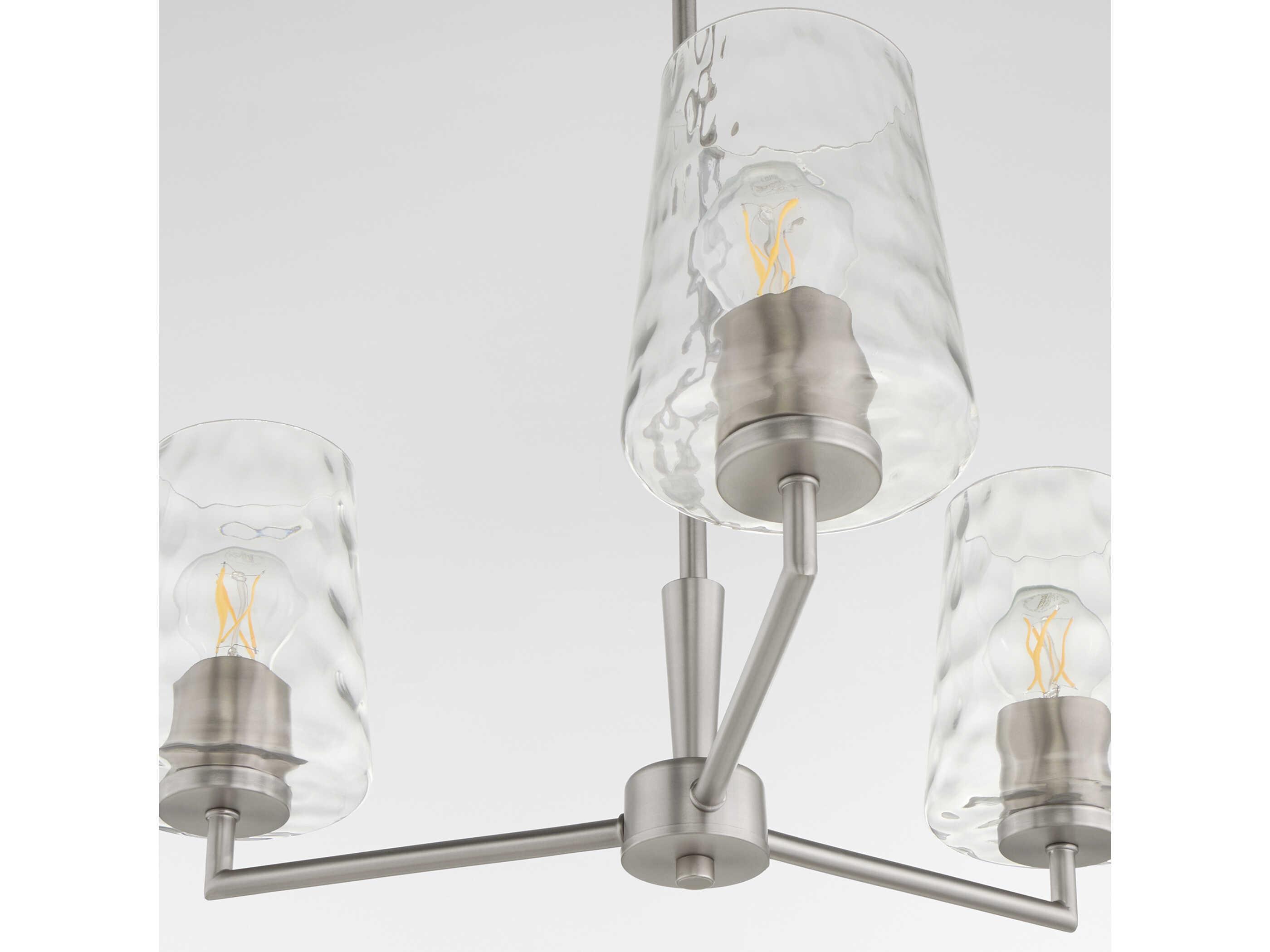 Quorum Goodwin 3-Light Satin Nickel Chandelier