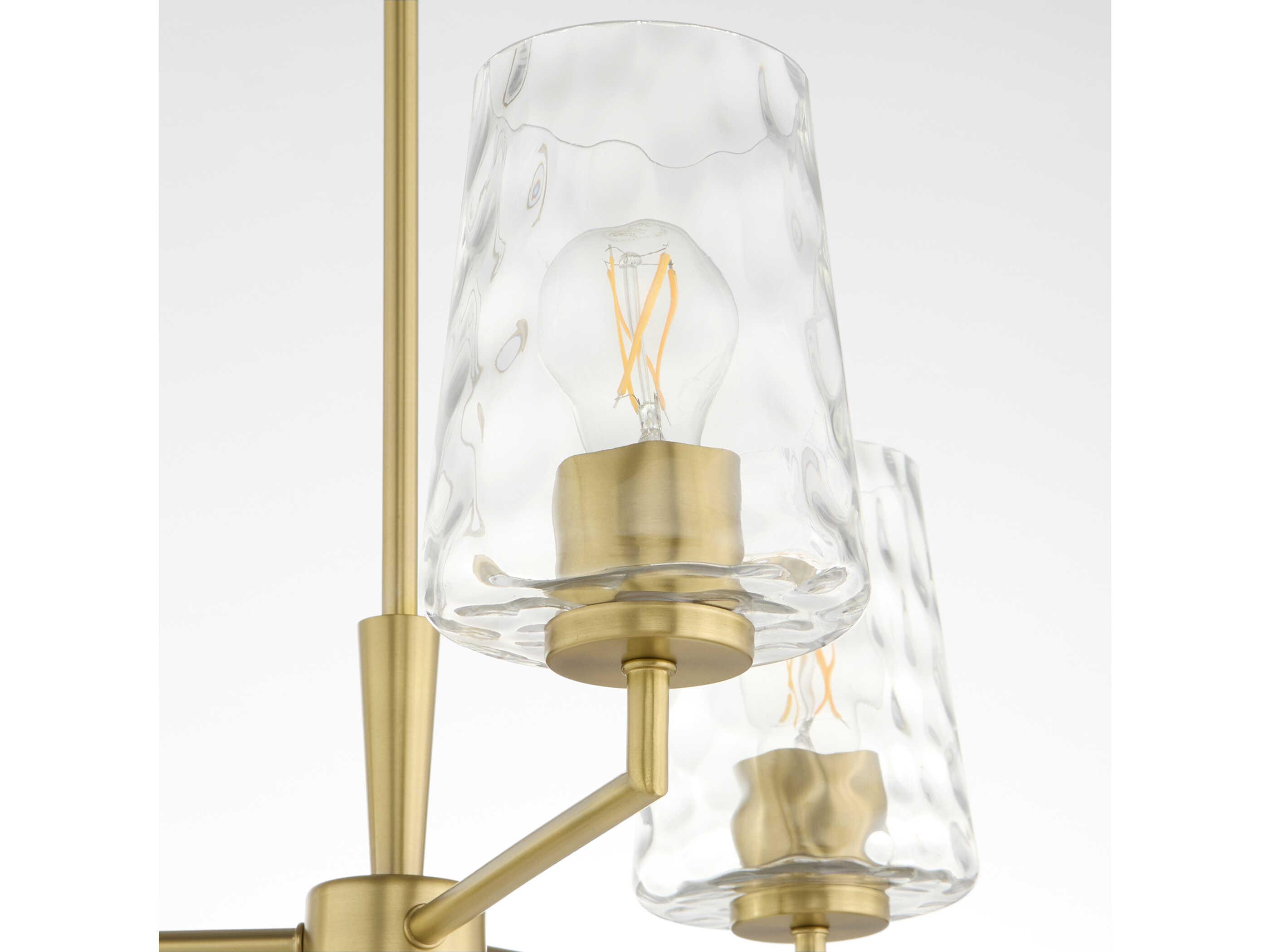 Quorum Goodwin 3-Light Aged Brass Chandelier