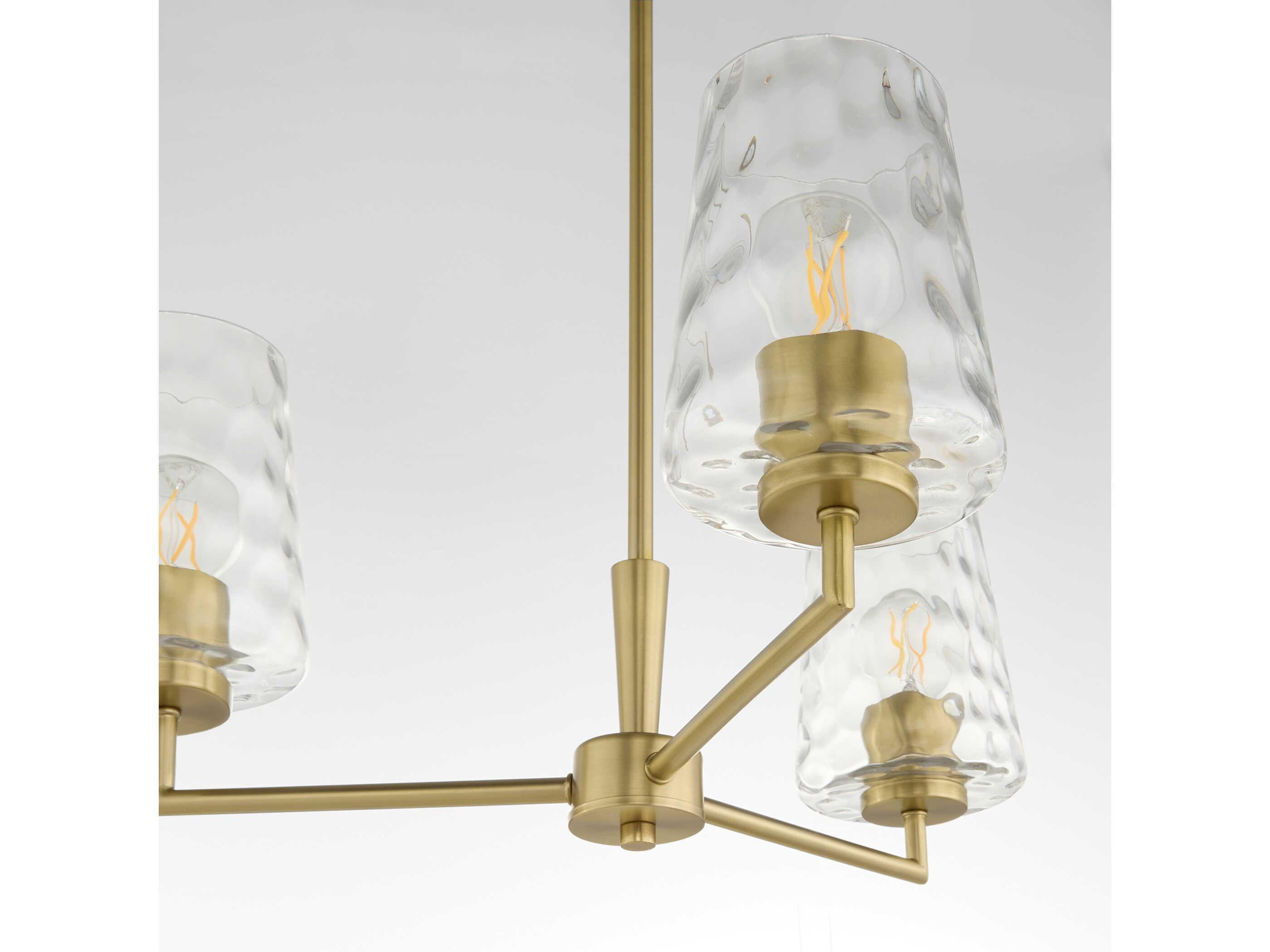 Quorum Goodwin 3-Light Aged Brass Chandelier