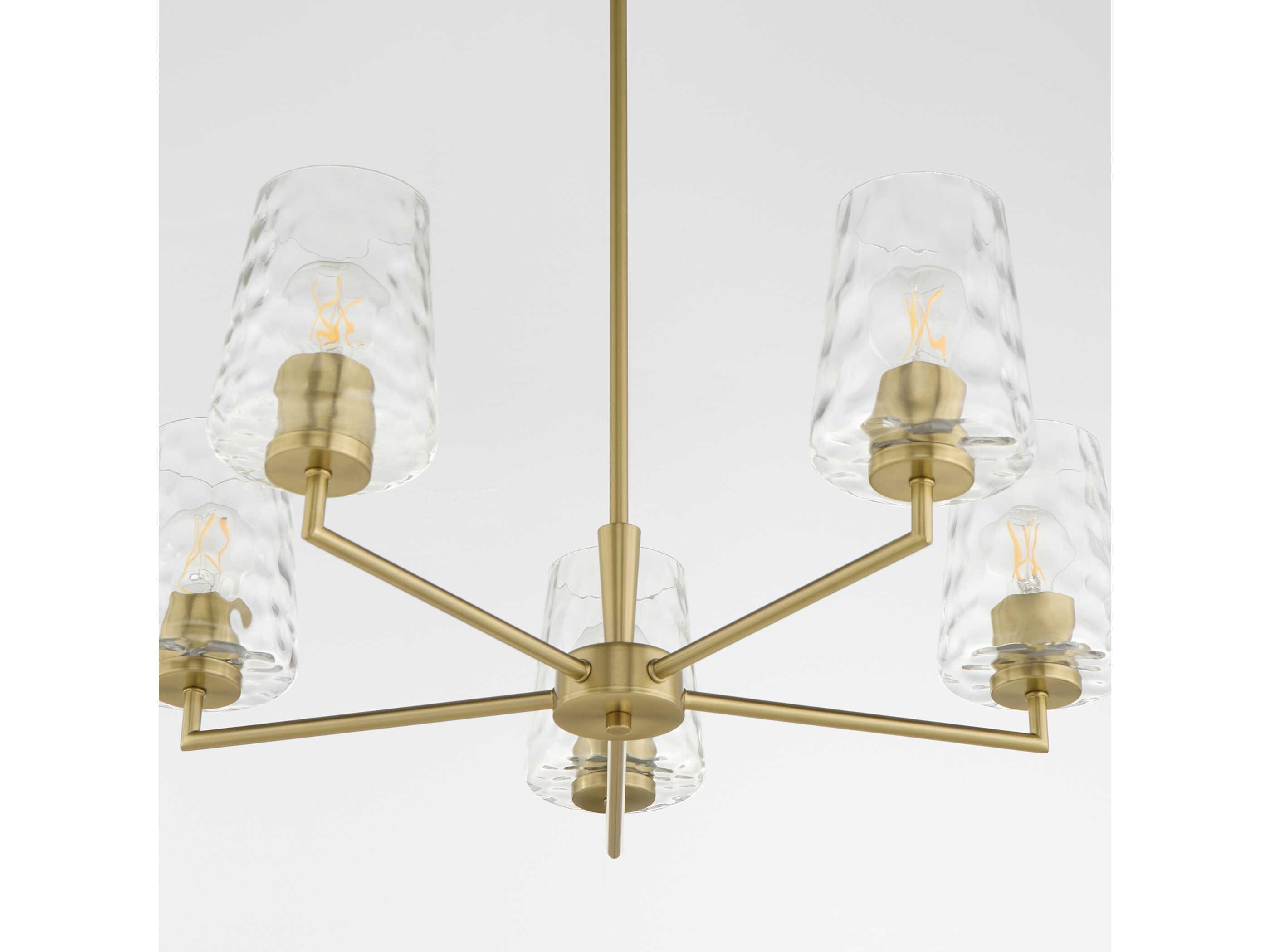 Quorum Goodwin 5-Light Aged Brass Chandelier